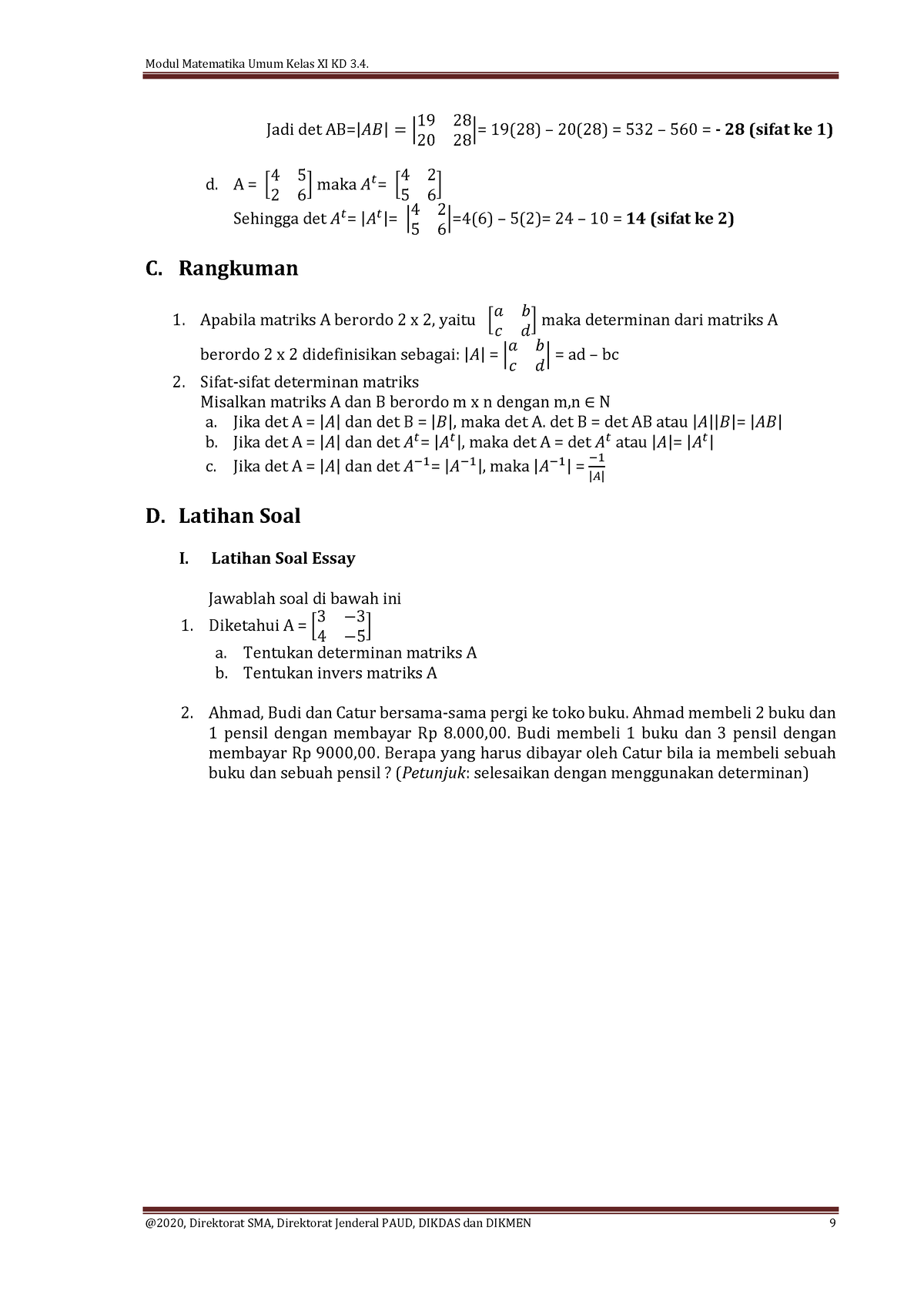 XI Matematika-Umum KD-3 - Modul Matematika Umum Kelas XI KD 3. @2020 ...