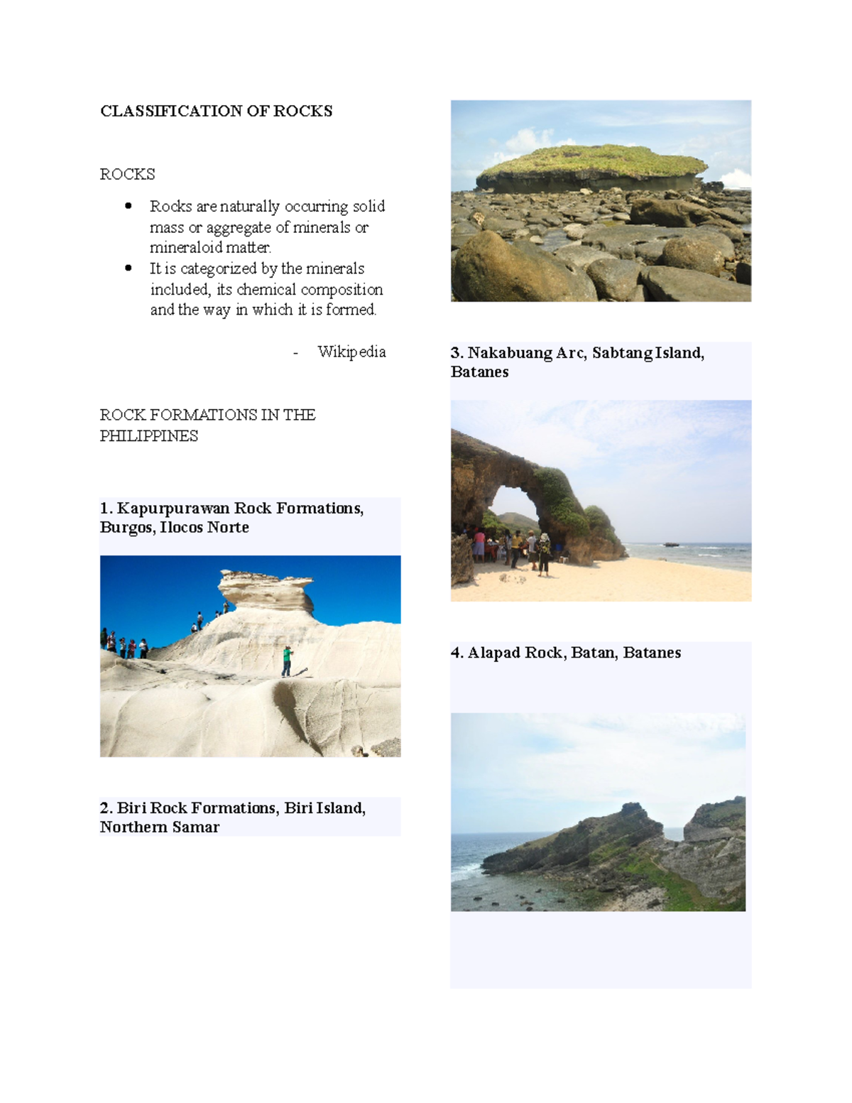 Classification-OF- Rocks - arts in communication - CLASSIFICATION OF ...