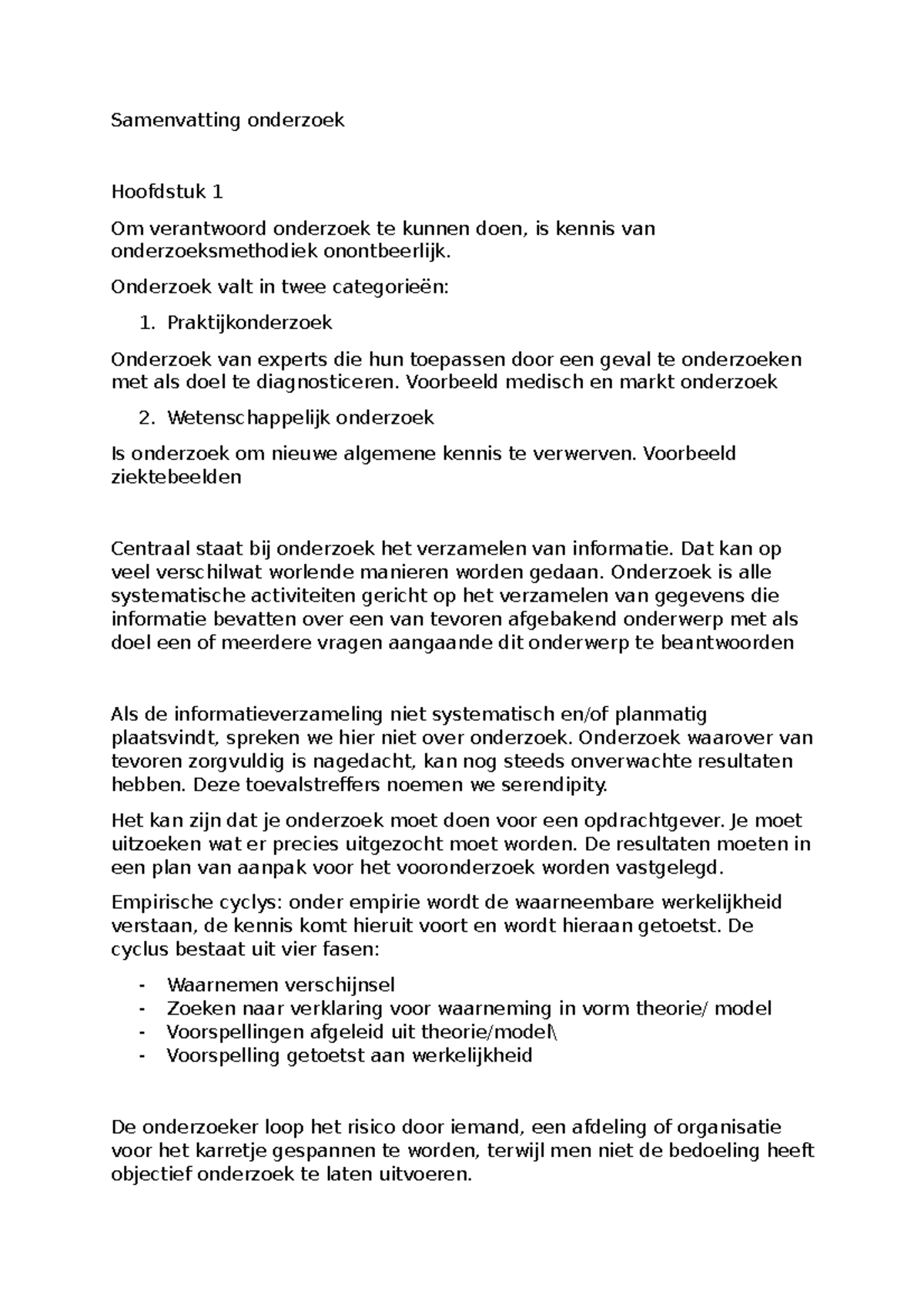 Onderzoeksvaardigheden Samenvatting - Samenvatting Onderzoek Hoofdstuk ...