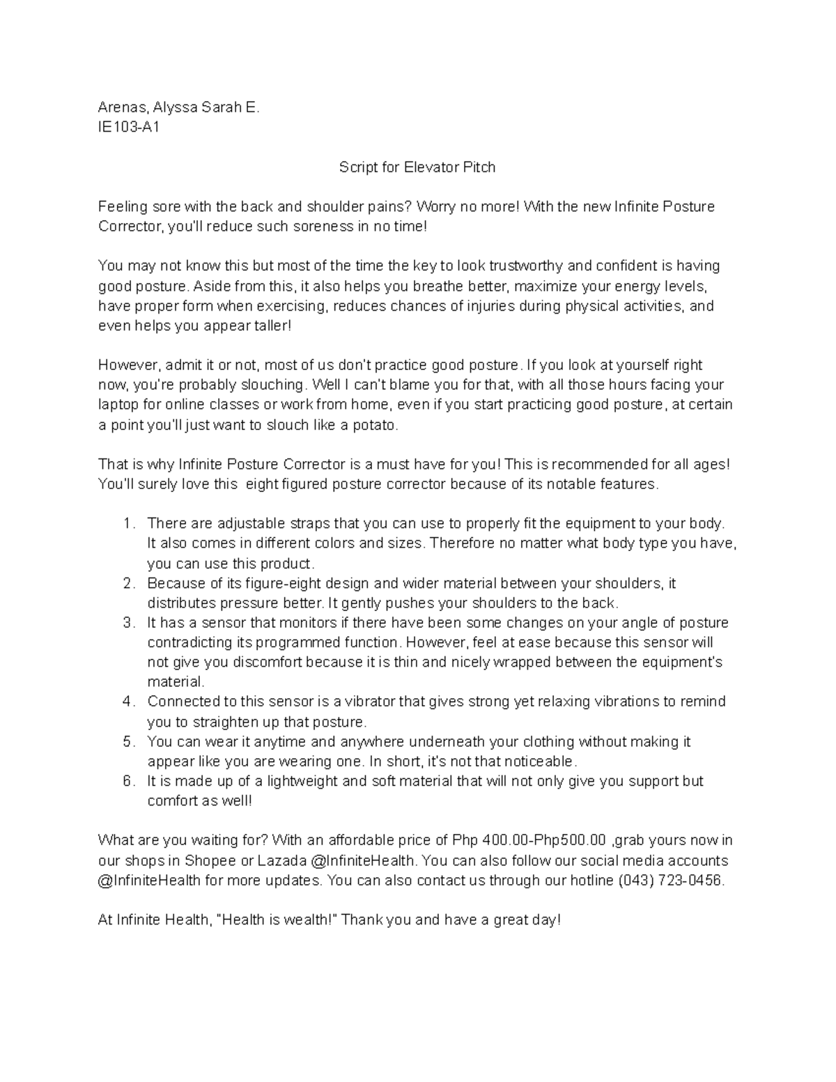 Arenas Q2-2 Script - Arenas, Alyssa Sarah E. IE103-A Script for ...