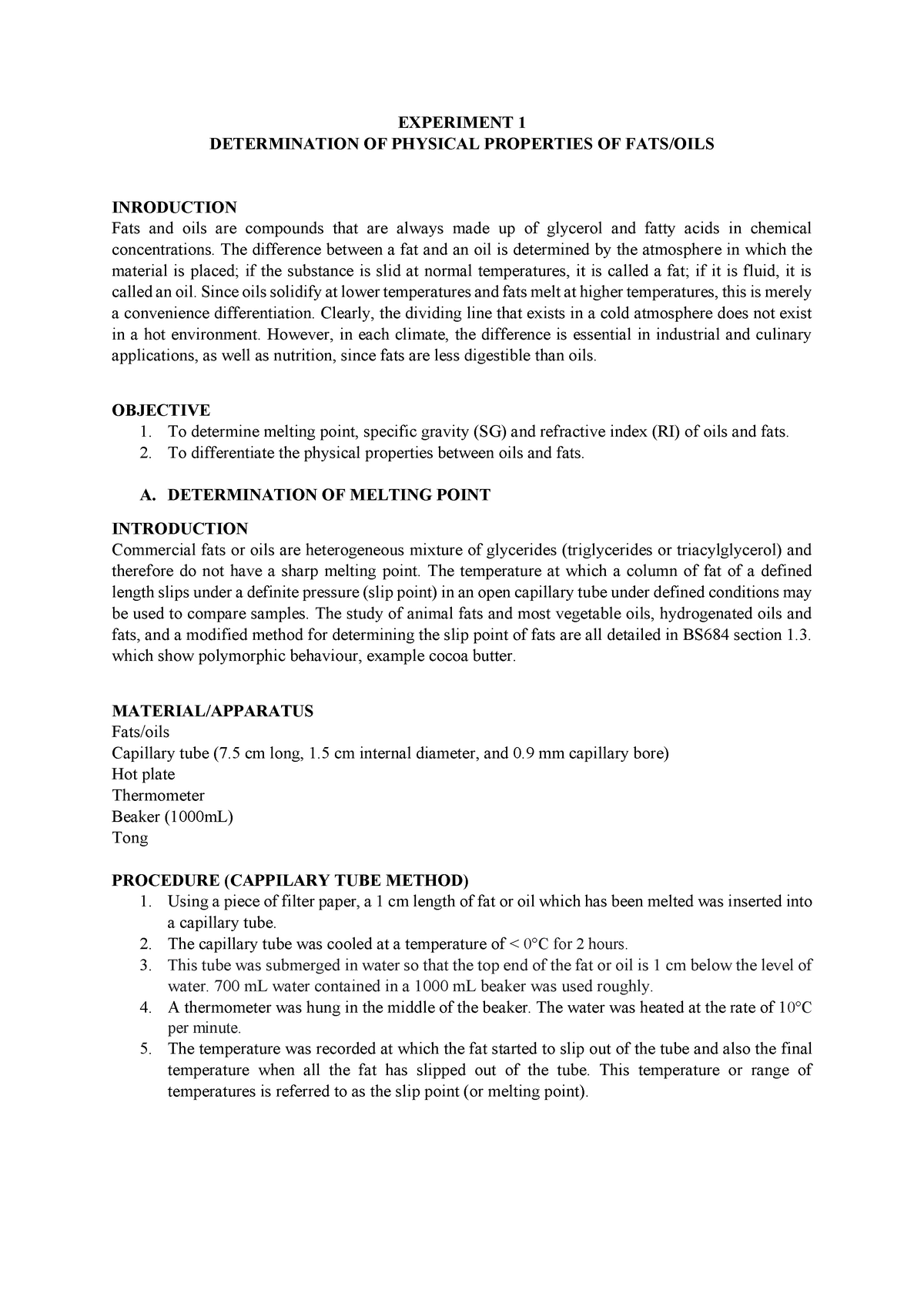 fst261-lab-report-determination-of-physical-properties-of-fats-oils-experiment-1