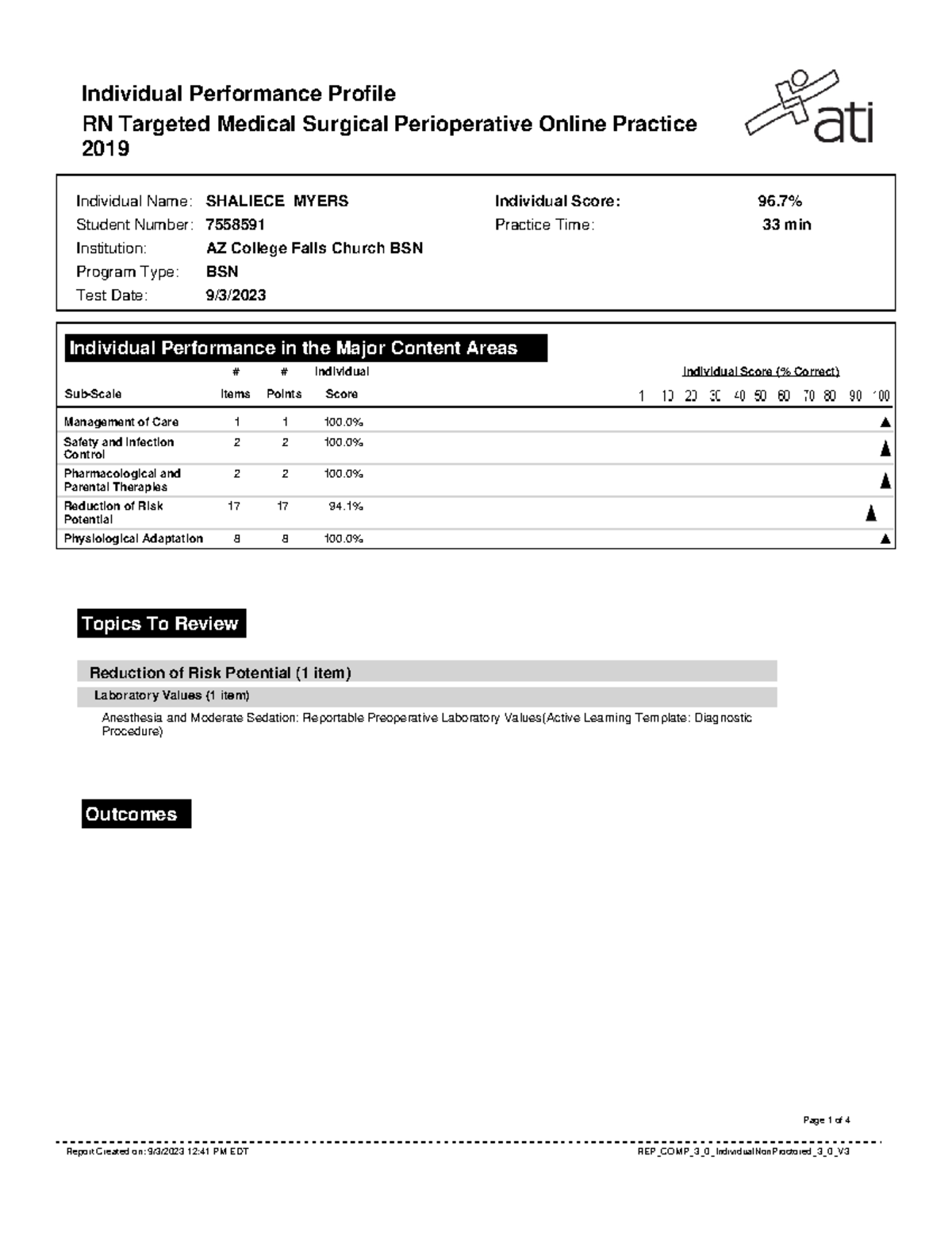 Report (51) - Individual Performance Profile RN Targeted Medical ...