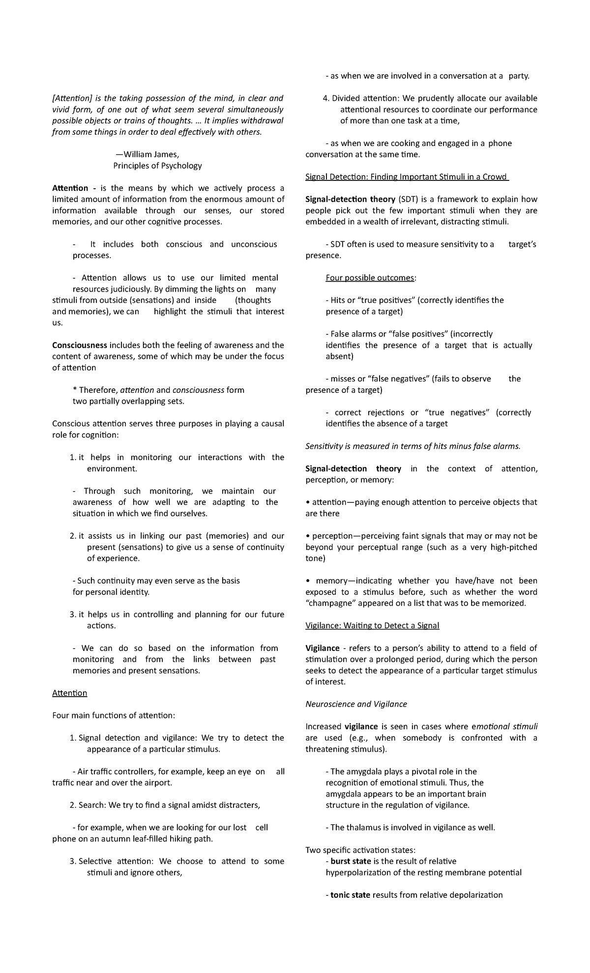 reviewer-chapter-4-summary-cognitive-psychology-attention-is-the