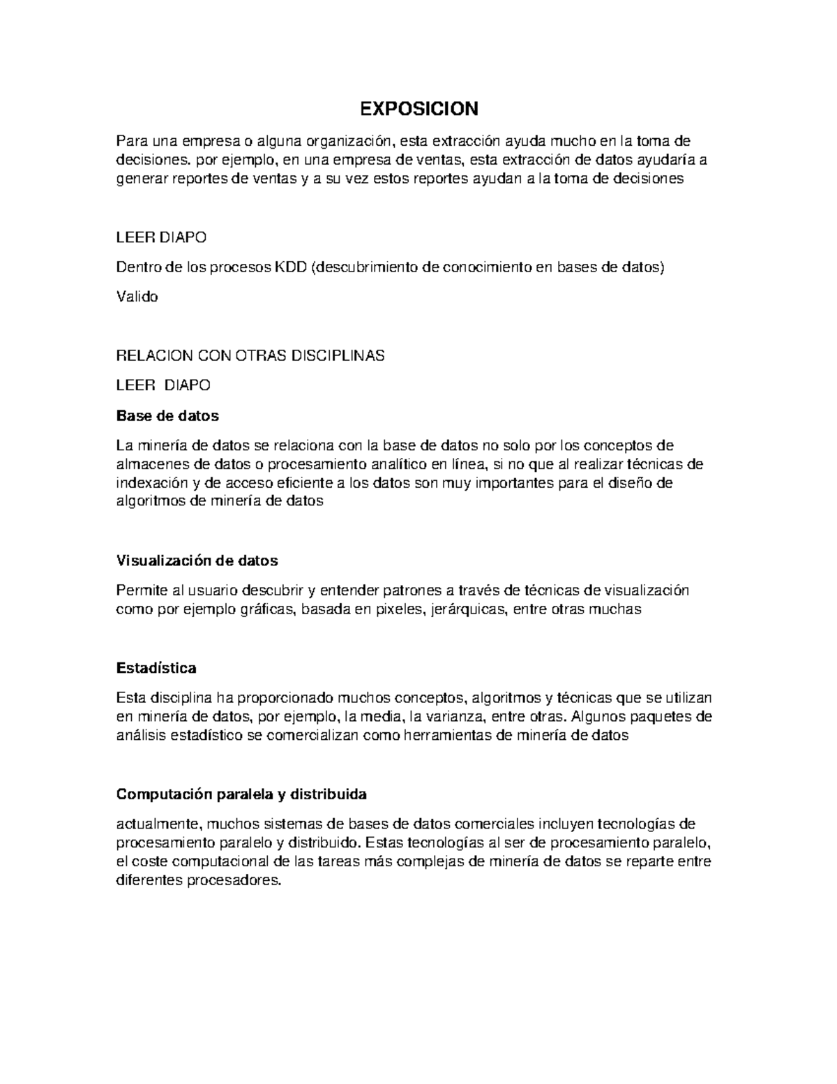Exposicion - eponer - EXPOSICION Para una empresa o alguna organización ...