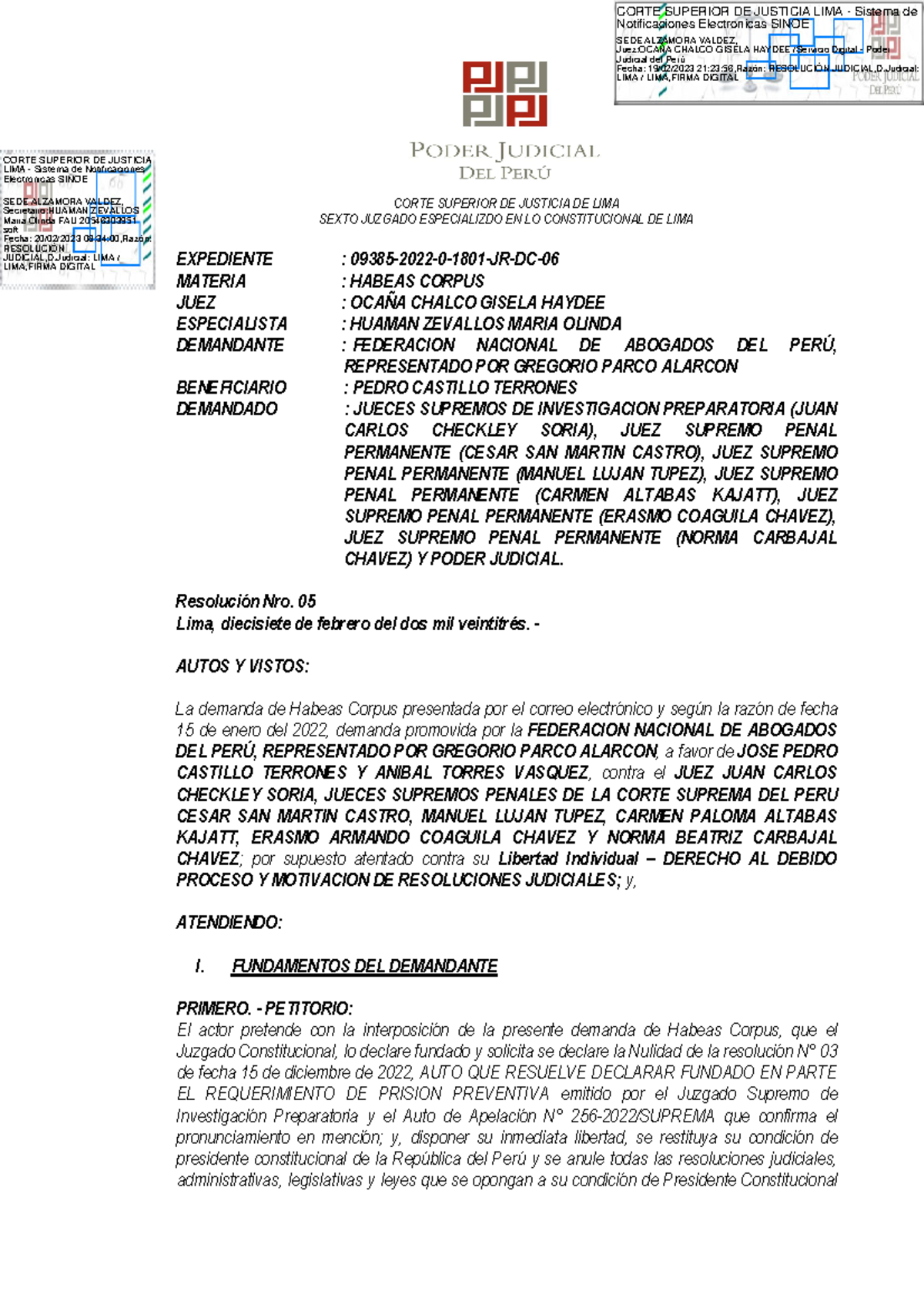 Sentencia+6TO+ Constitucional - CORTE SUPERIOR DE JUSTICIA DE LIMA ...
