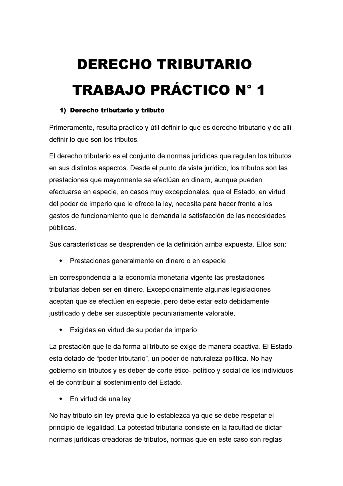 Derecho Tributario Tp 1 2022 Derecho Tributario Trabajo PrÁctico N° 1 Derecho Tributario Y 9232