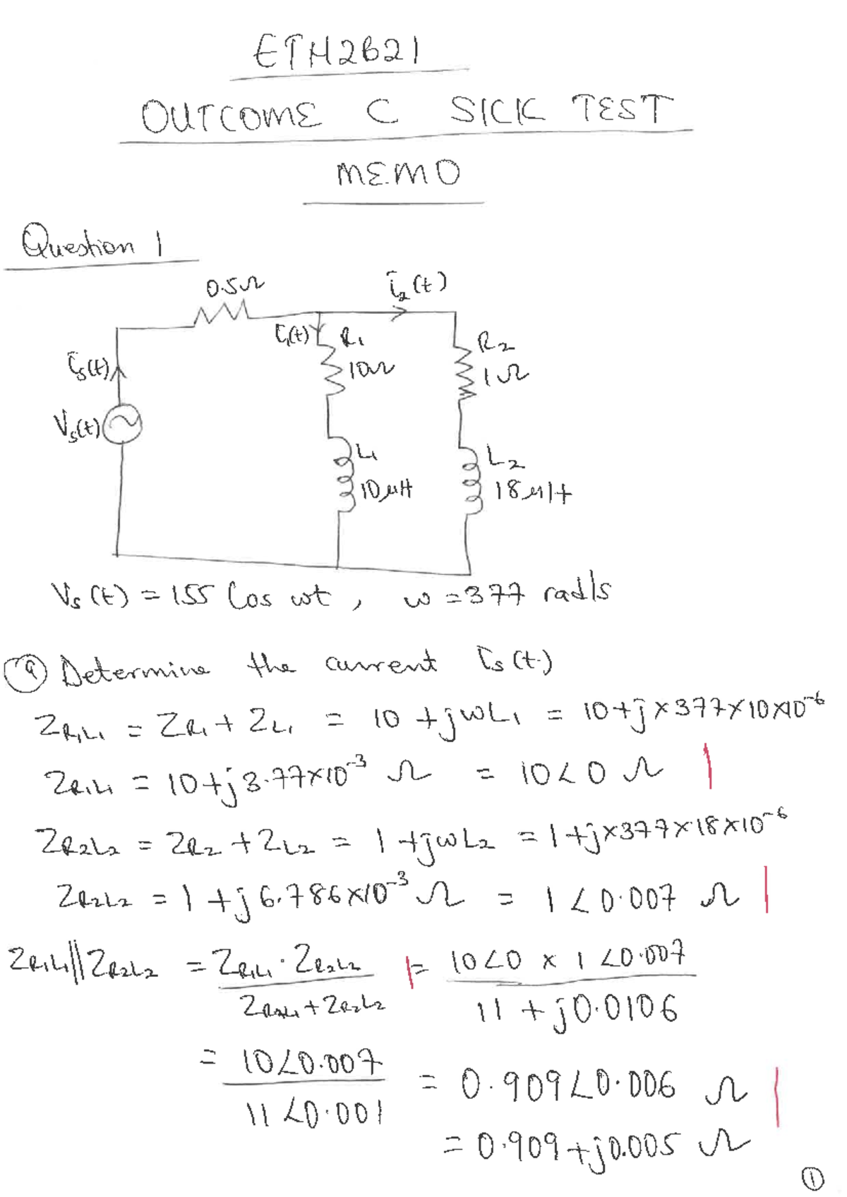 ETN2B MEMO Outcome C SICK 2019 - ETN2B - Studocu