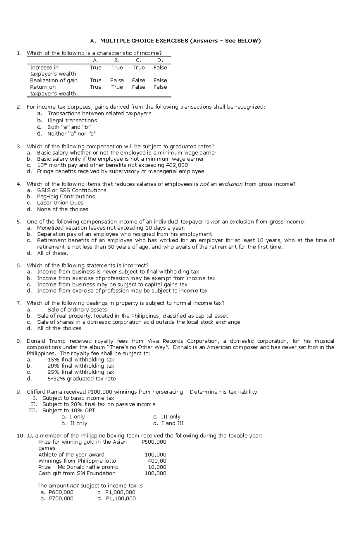 quizzer-3-gross-income-a-multiple-choice-exercises-answers-see