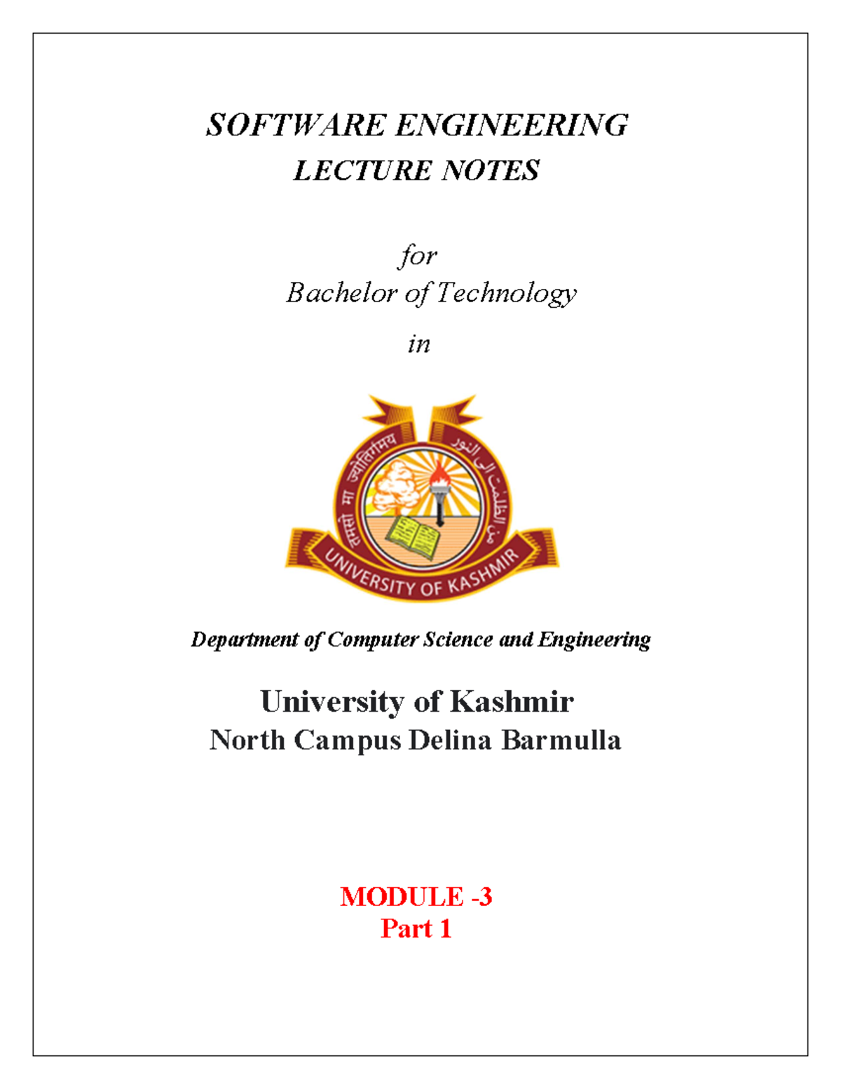 Software Engineering Module 3 Part 1 - SOFTWARE ENGINEERING LECTURE ...