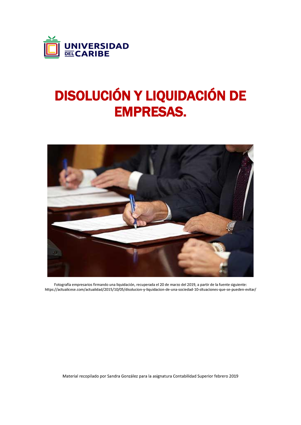 Unidad 2. Recurso 1. Lectura. Disolución Y Liquidación De Empresas ...