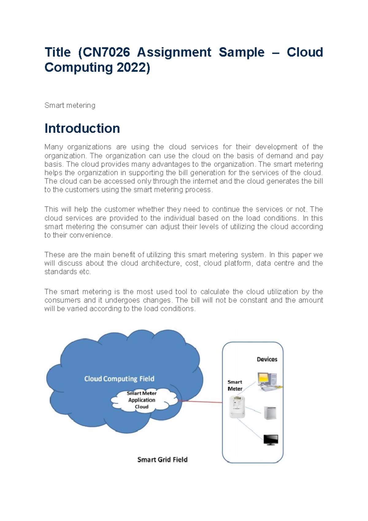 Rohit cloud computing - vyyvhjg - Title (CN7026 Assignment Sample ...