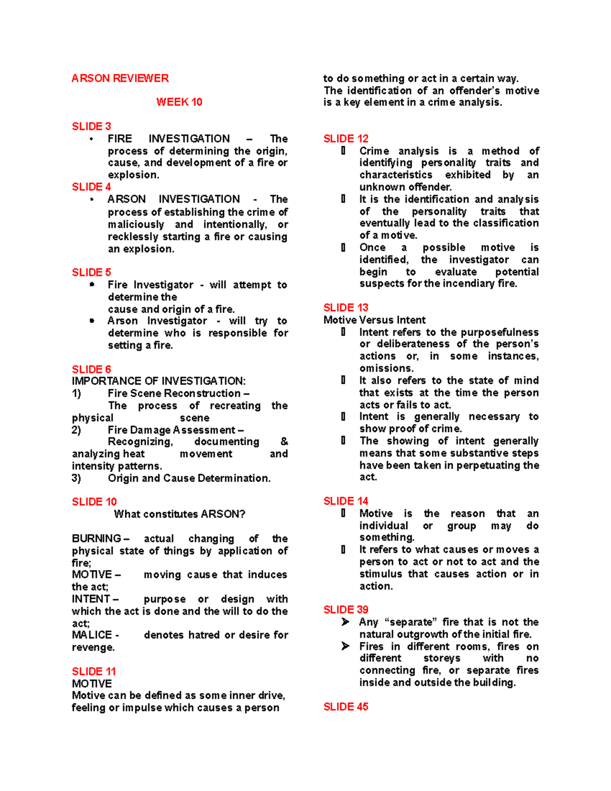 Arson Reviewer Finals - ARSON REVIEWER WEEK 10 SLIDE 3 FIRE INVESTIGATION – The process of - Studocu arson-reviewer-finals-arson-reviewer-week-10-slide-3-fire-investigation-the-process-of-studocu