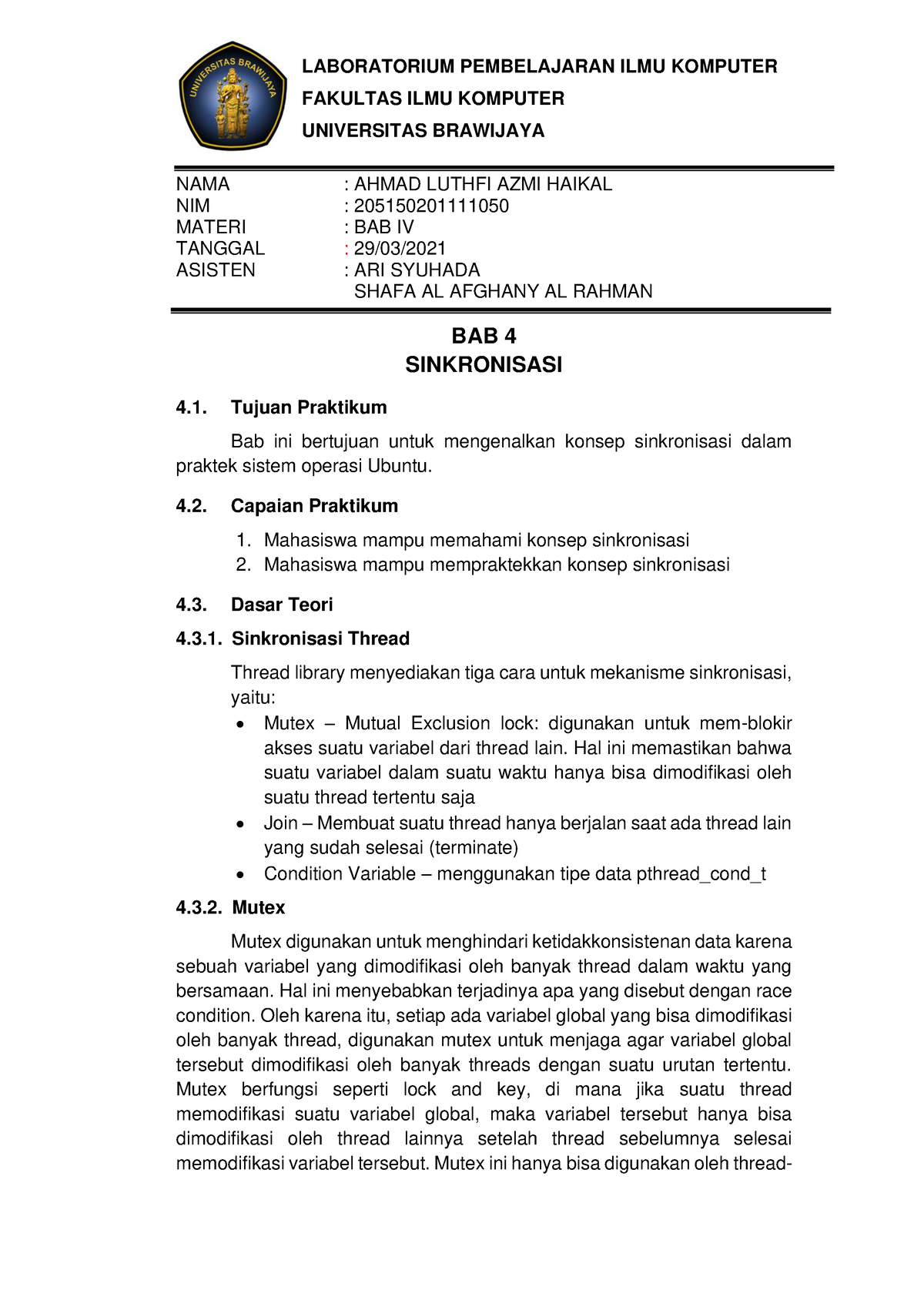 Sistem Operasi Bab 4 - LABORATORIUM PEMBELAJARAN ILMU KOMPUTER FAKULTAS ...