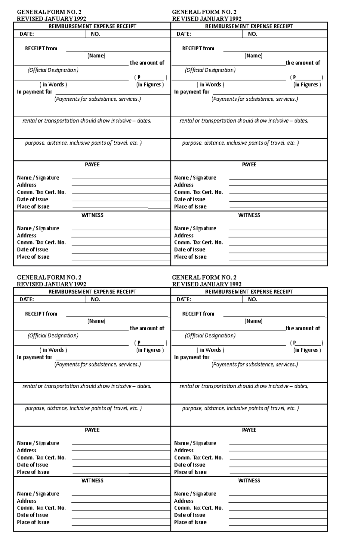 RER - File contains information - GENERAL FORM NO. 2 GENERAL FORM NO. 2 ...