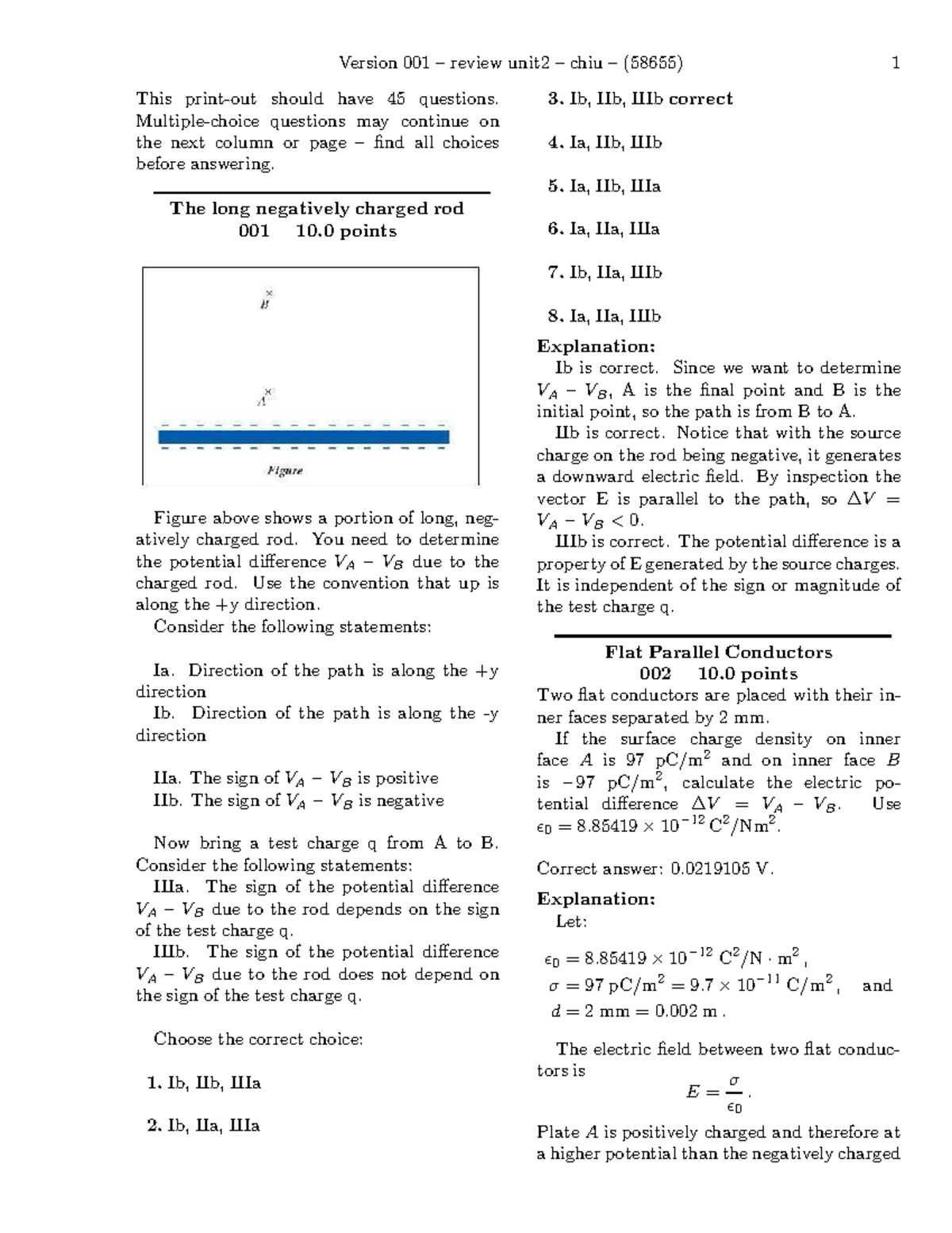 Review unit2 - Physics help - This print-out should have 45 questions ...