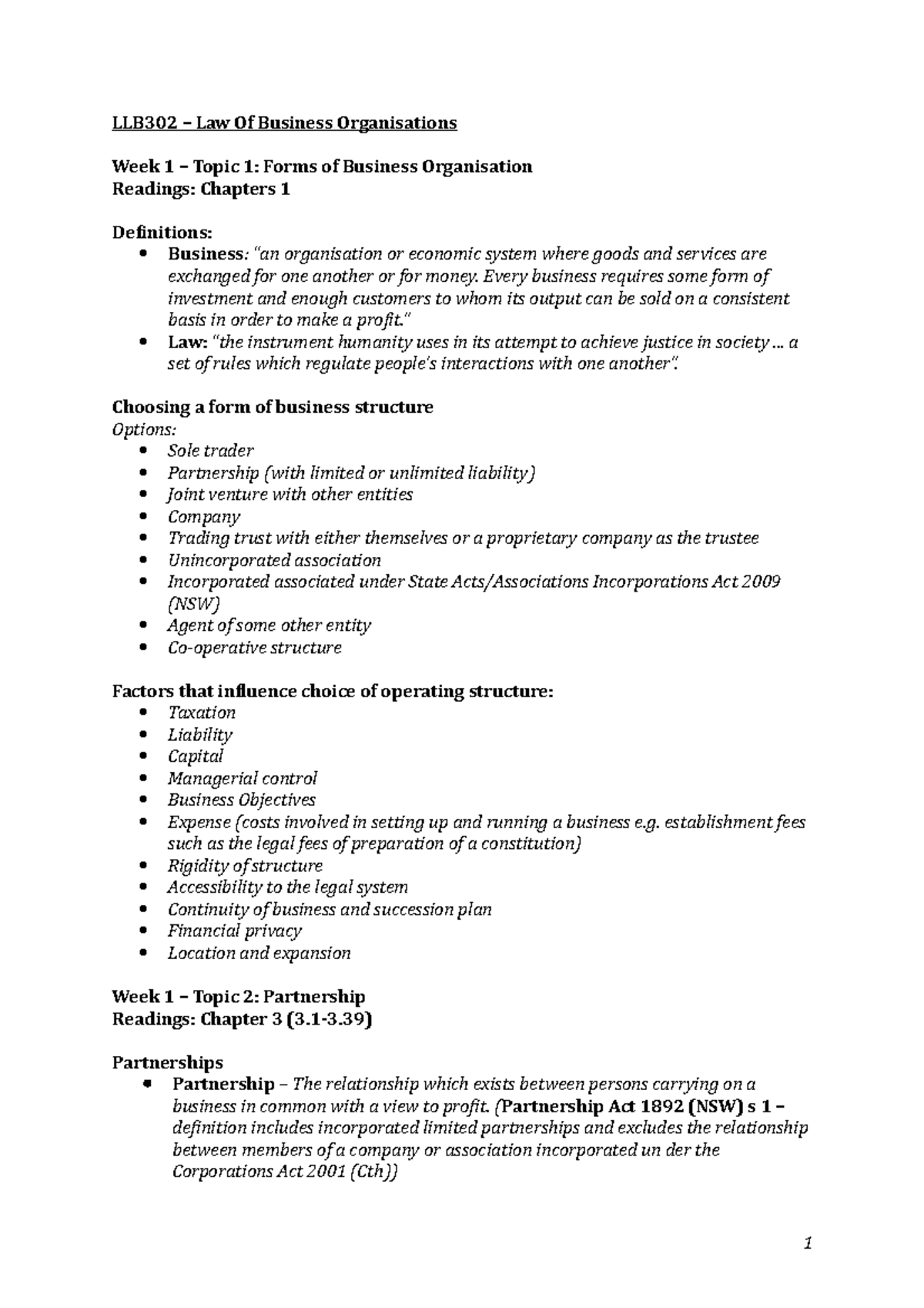 llb302-law-of-business-organisations-notes-llb302-law-of-business-1