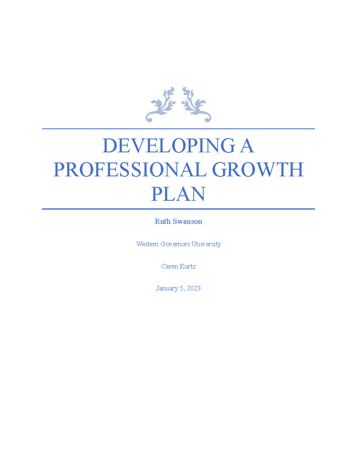 developing-a-professional-growth-plan-task-2-passed-developing-a