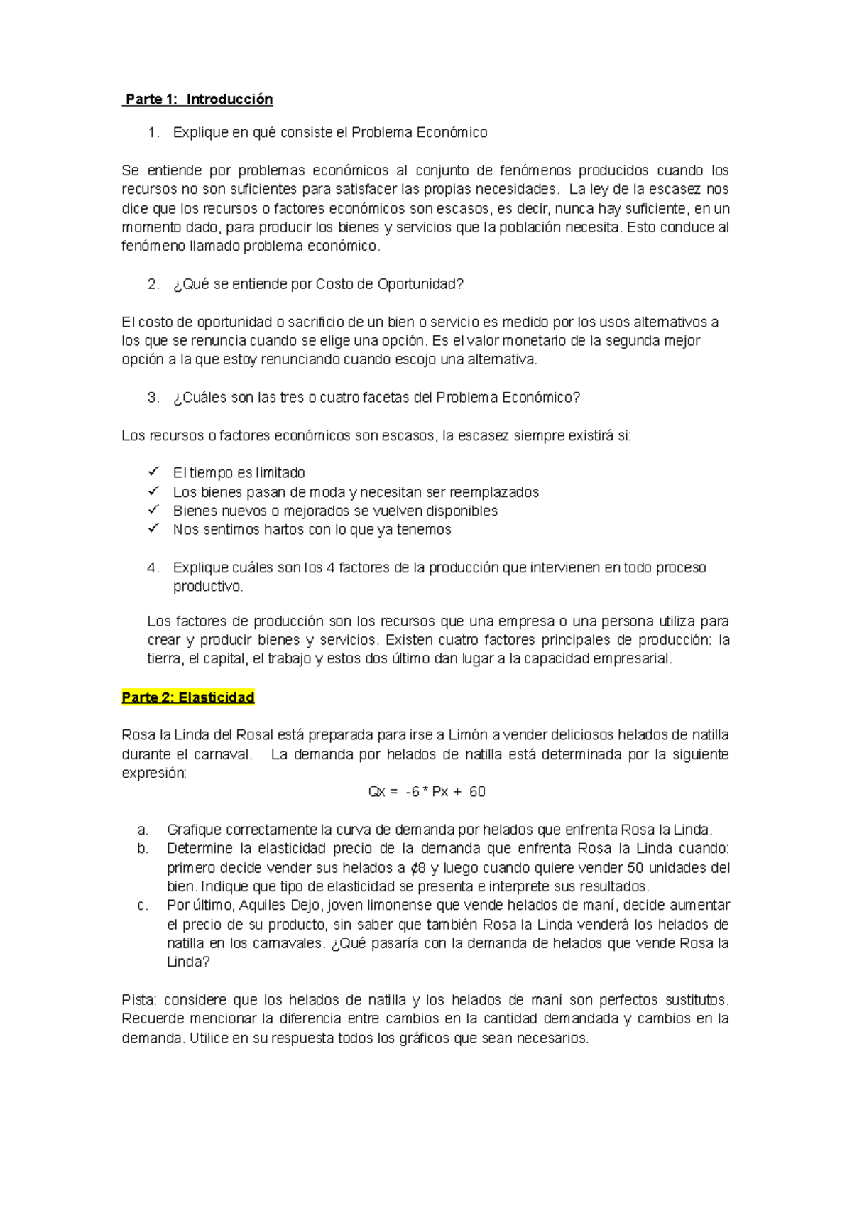 Microeconomía - Ejercicios Resueltos Sobre Costo De Oportunidad - Parte ...