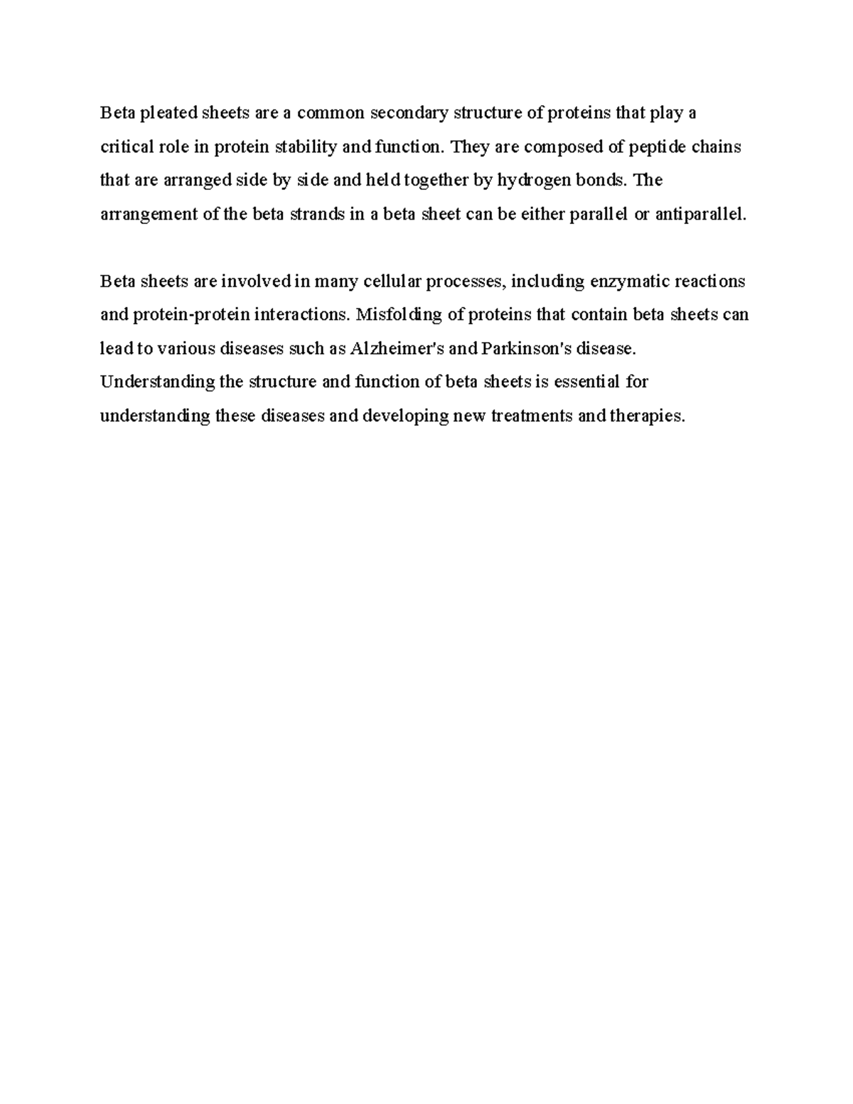Beta pleaded sheets Notes 3- Google Docs - Beta pleated sheets are a ...
