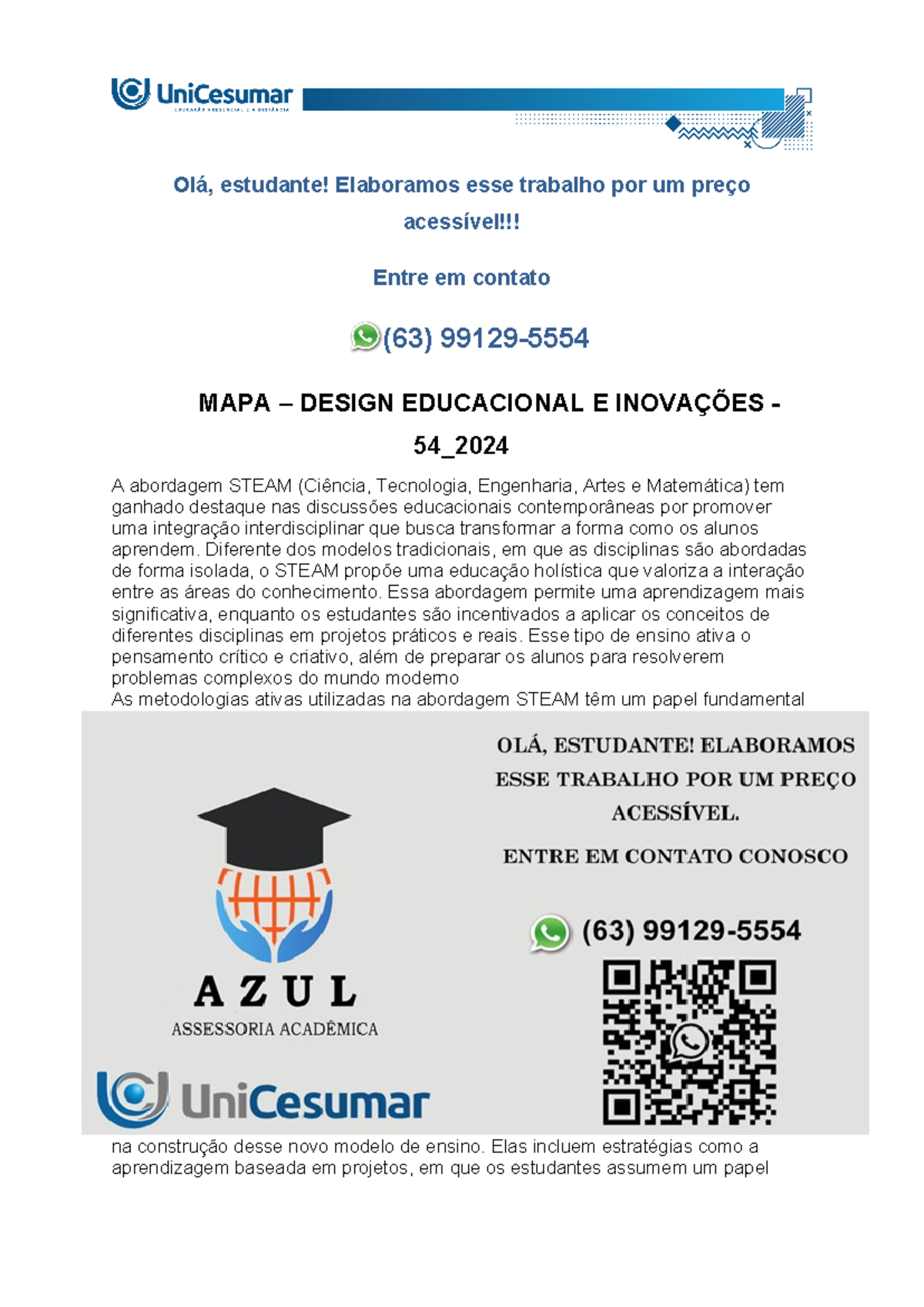 MAPA - DESIGN EDUCACIONAL E INOVAÇÕES - 54_2024 - Olá, estudante ...