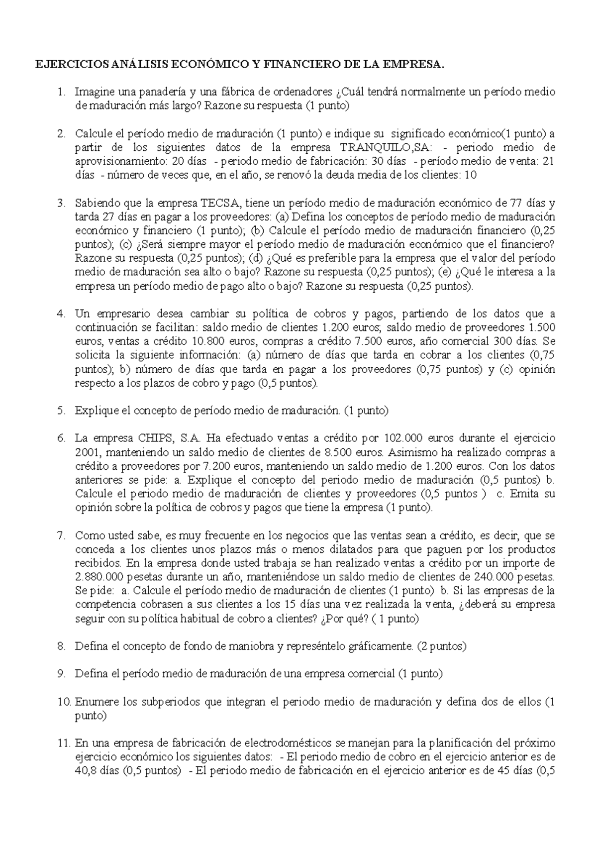 Ejercicios AN%C3%81 Lisis ECON%C3%93MICO Y Financiero DE LA Empresa ...