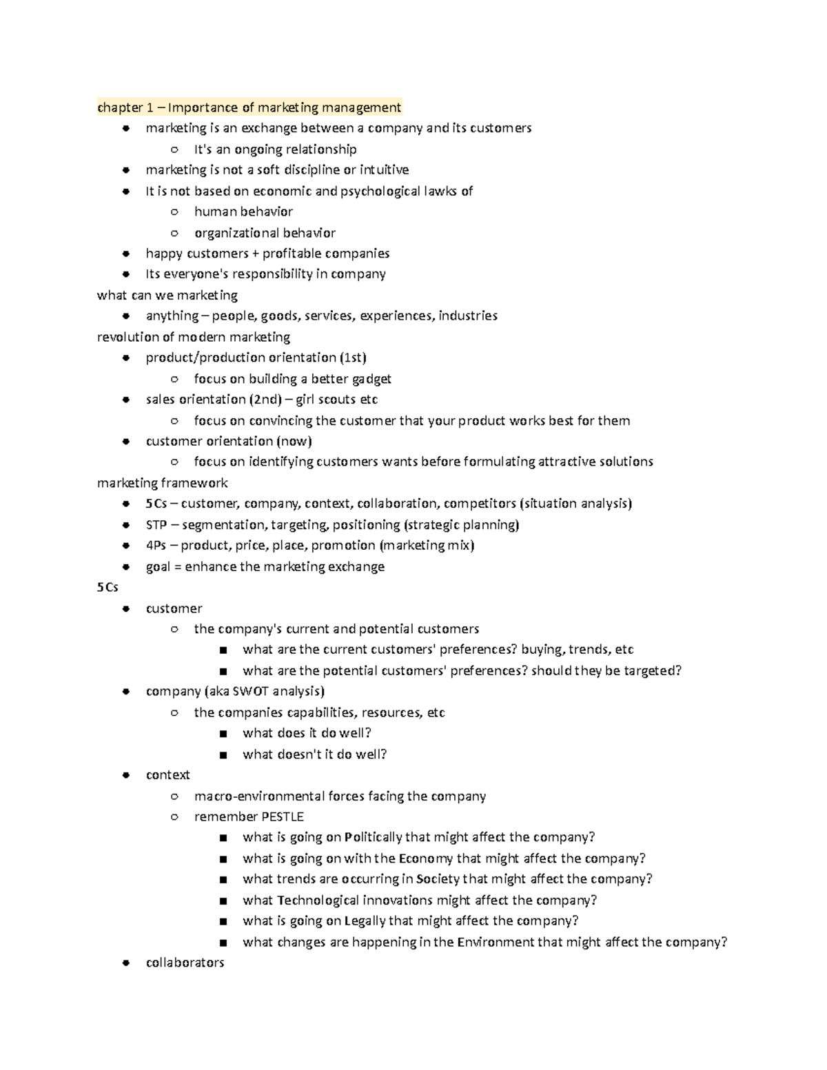 marketing-4000-unit-1-notes-chapter-1-importance-of-marketing