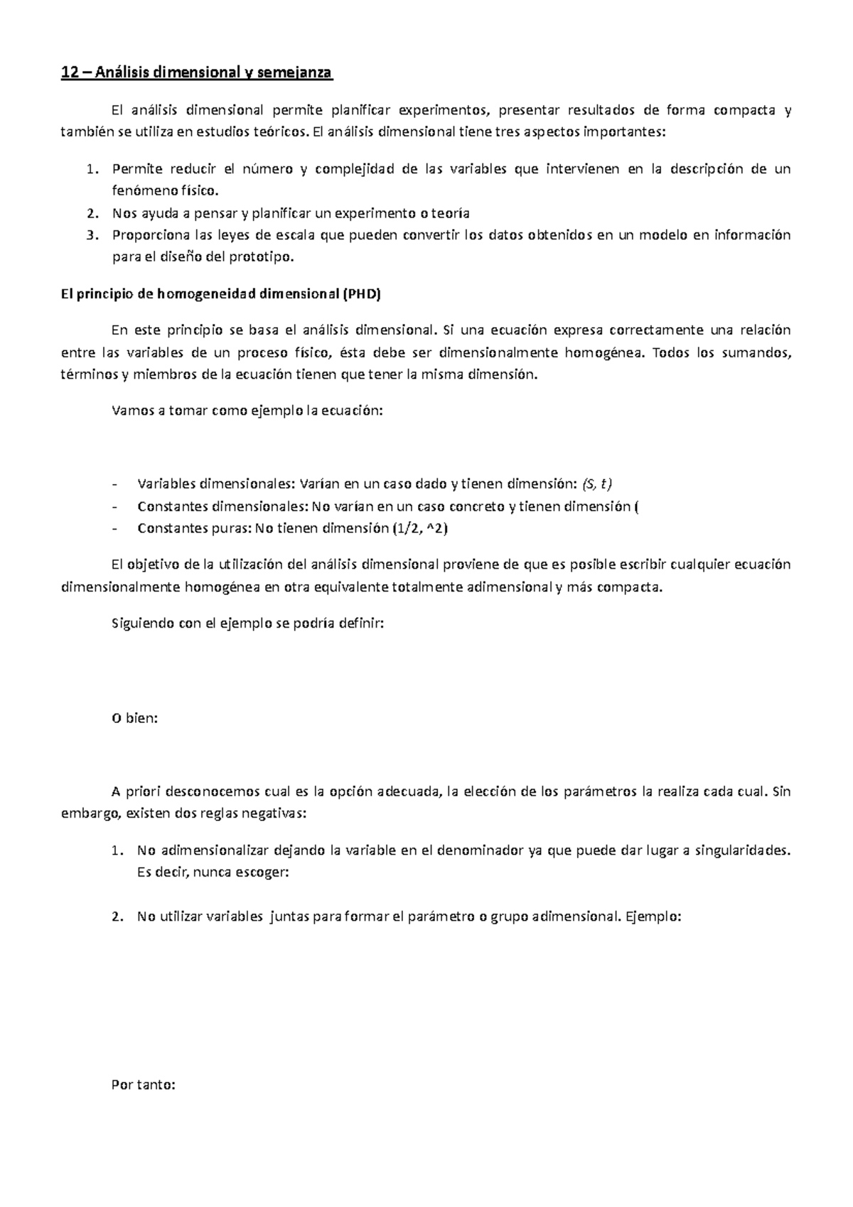 12 - Análisis Dimensional Y Semejanza - El Análisis Dimensional Tiene ...