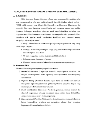 Soal-soal audit internal 1 - Pertanyaan dan Jawaban (Audit Internal