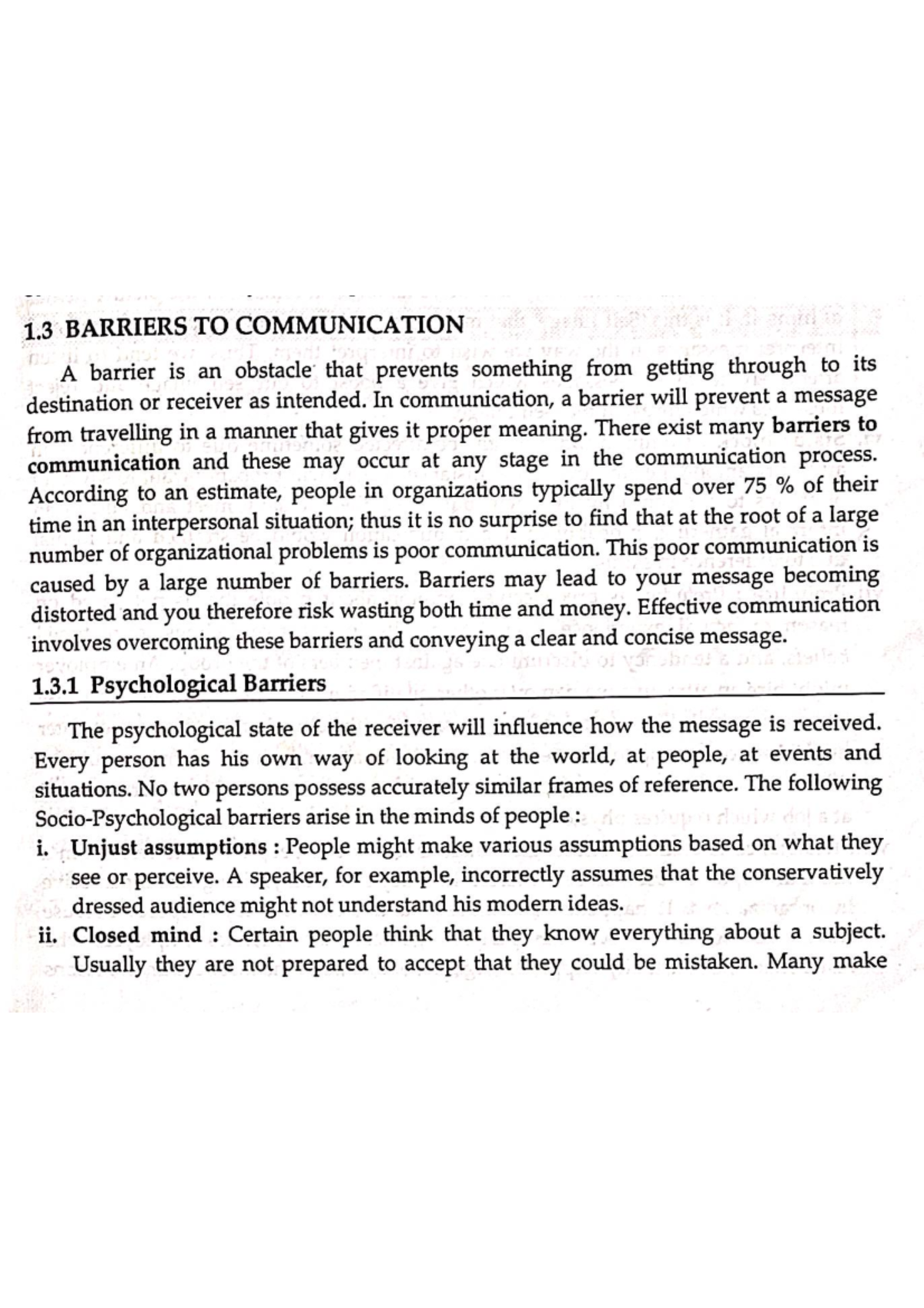 Barriers to Communication - 1 BARRIERS TO COMMUNICATION A barrier is an ...