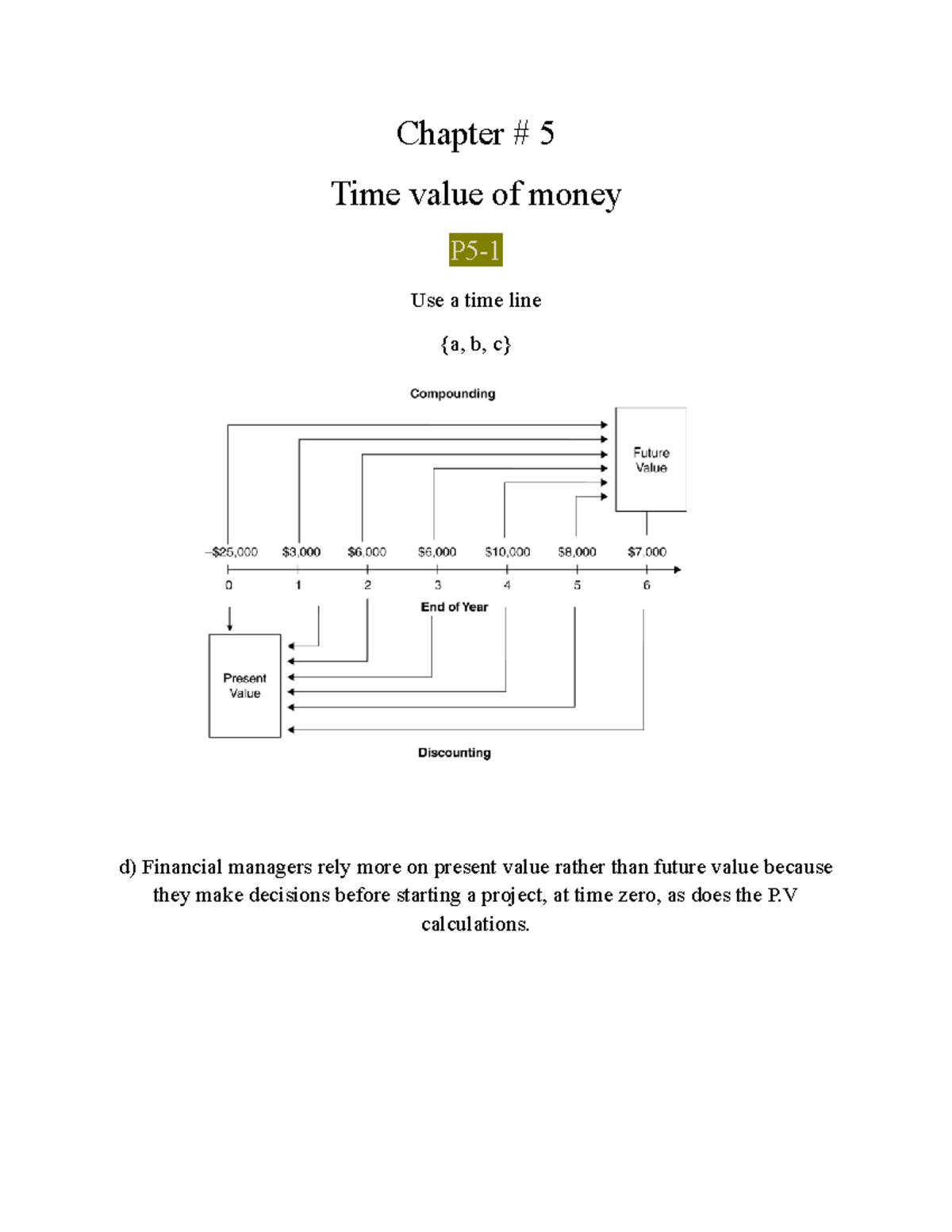 Chap#5 problems (finance assignment) - Chapter # 5 Time value of money ...