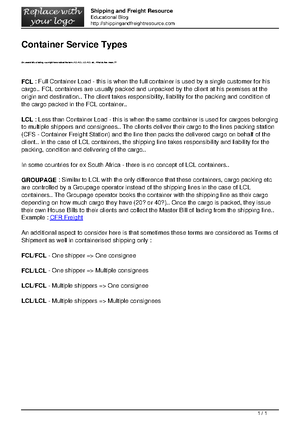 Container numbering - Shipping and cargo management lecture notes - The ...