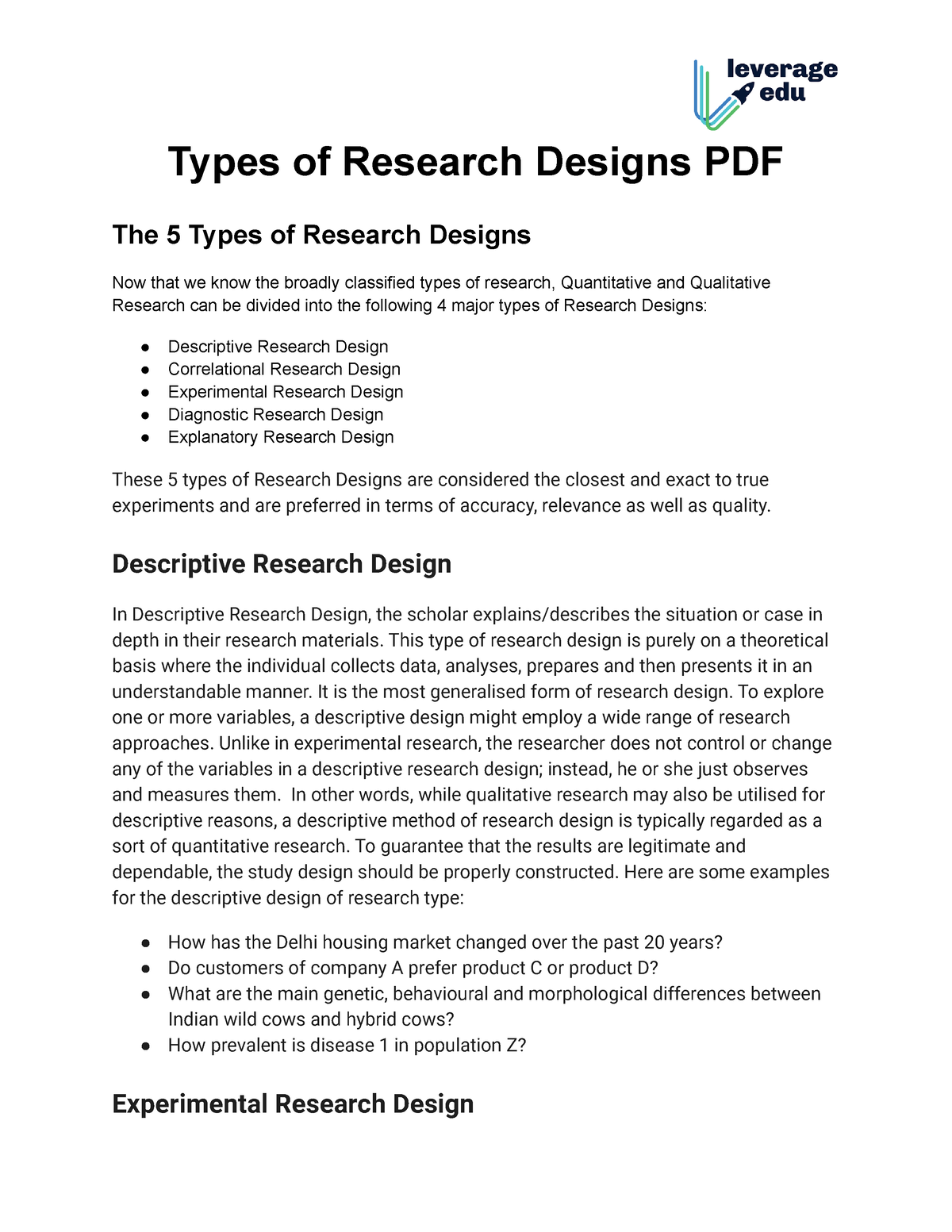 meaning of descriptive research design pdf
