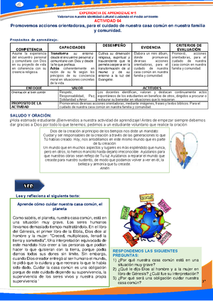 Activ. 01- 2° - FICHA - 2 ° Experiencia de aprendizaje n° 7 ...