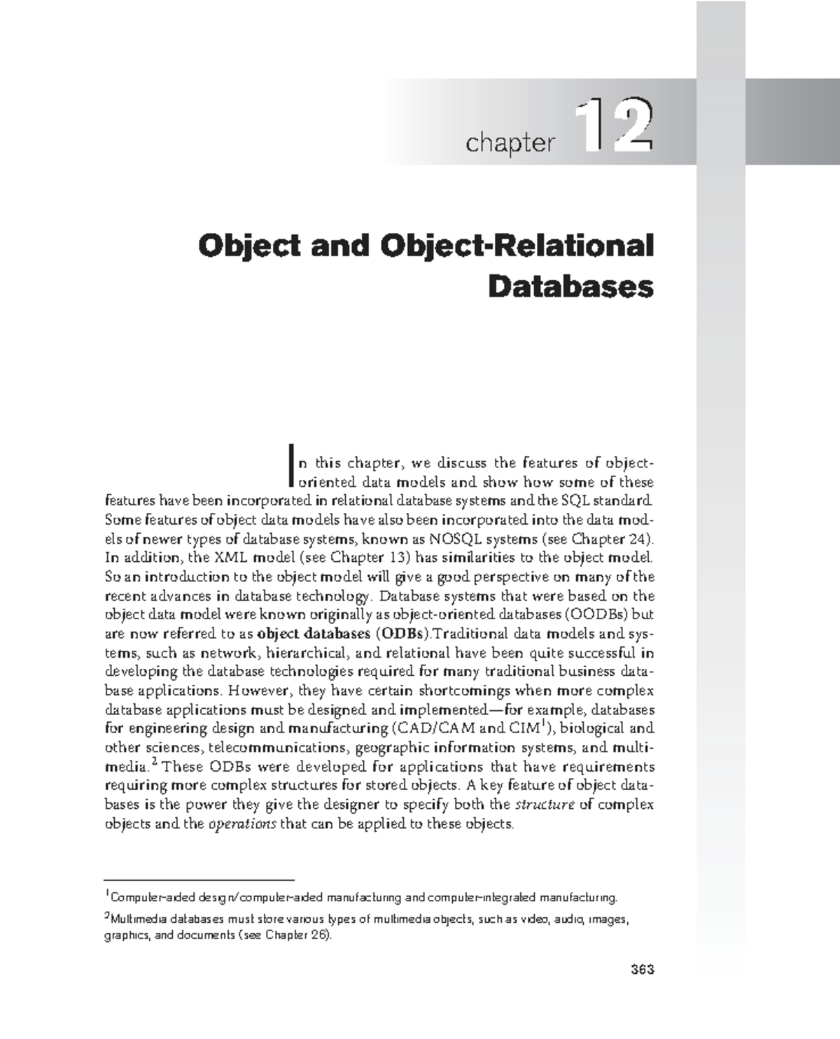 Chapter 12 Object and Object-Relational Databases - chapter 12 Object ...