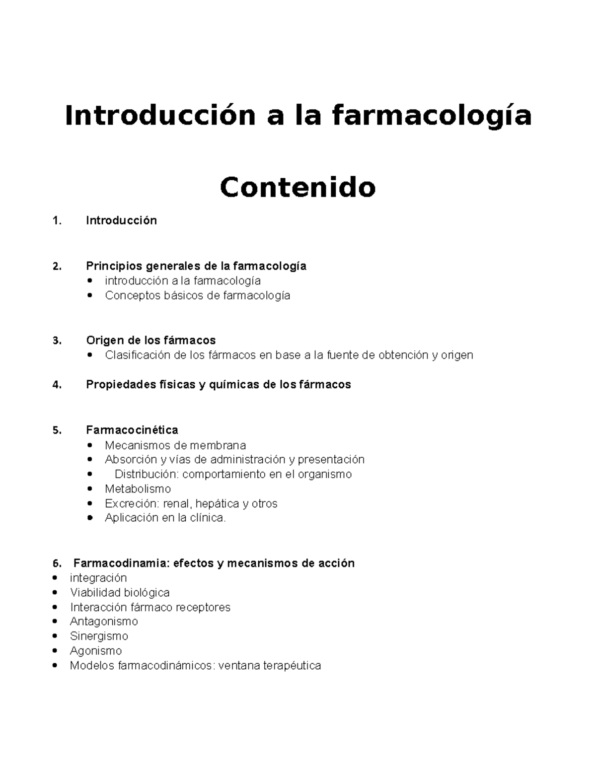 Introducción A La Farmacología - Introducción A La Farmacología ...