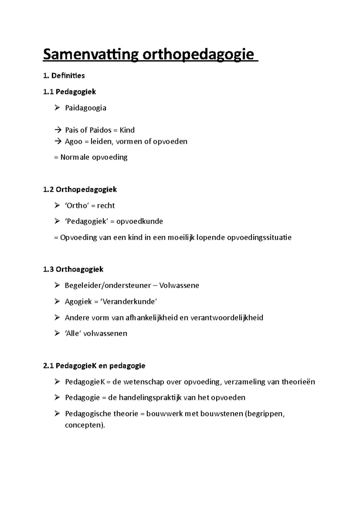 Samenvatting Van Het Vak Orthopedagogiek - AP Hogeschool Antwerpen ...