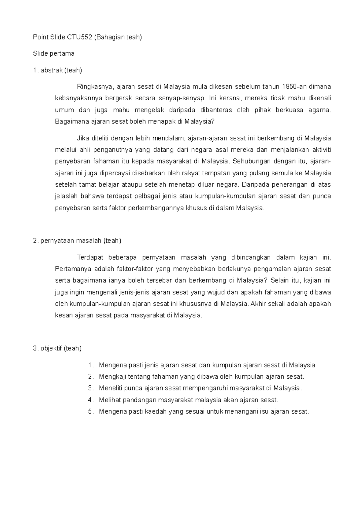 Slide Ctu552 Bahagian Saya Yang Padu Information Management Imc451 Studocu