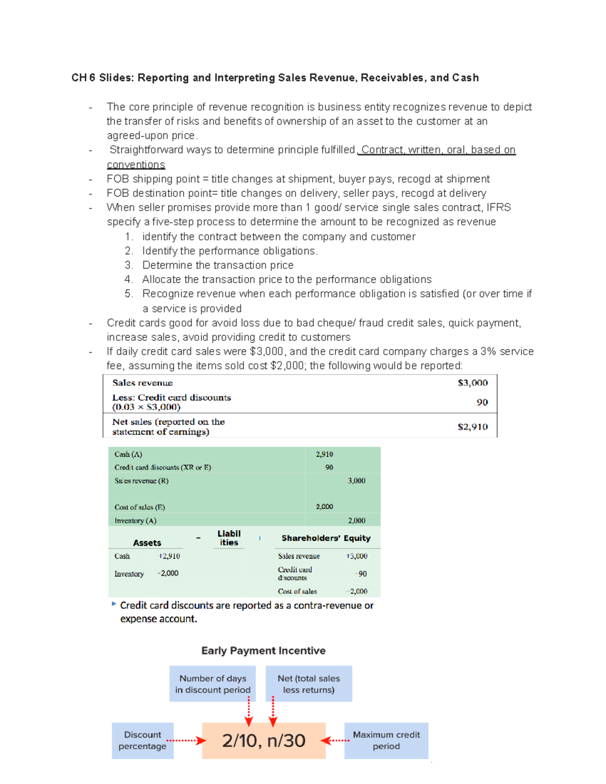 Accounting Midterm 2 Notes - CH 6 Slides: Reporting and Interpreting ...