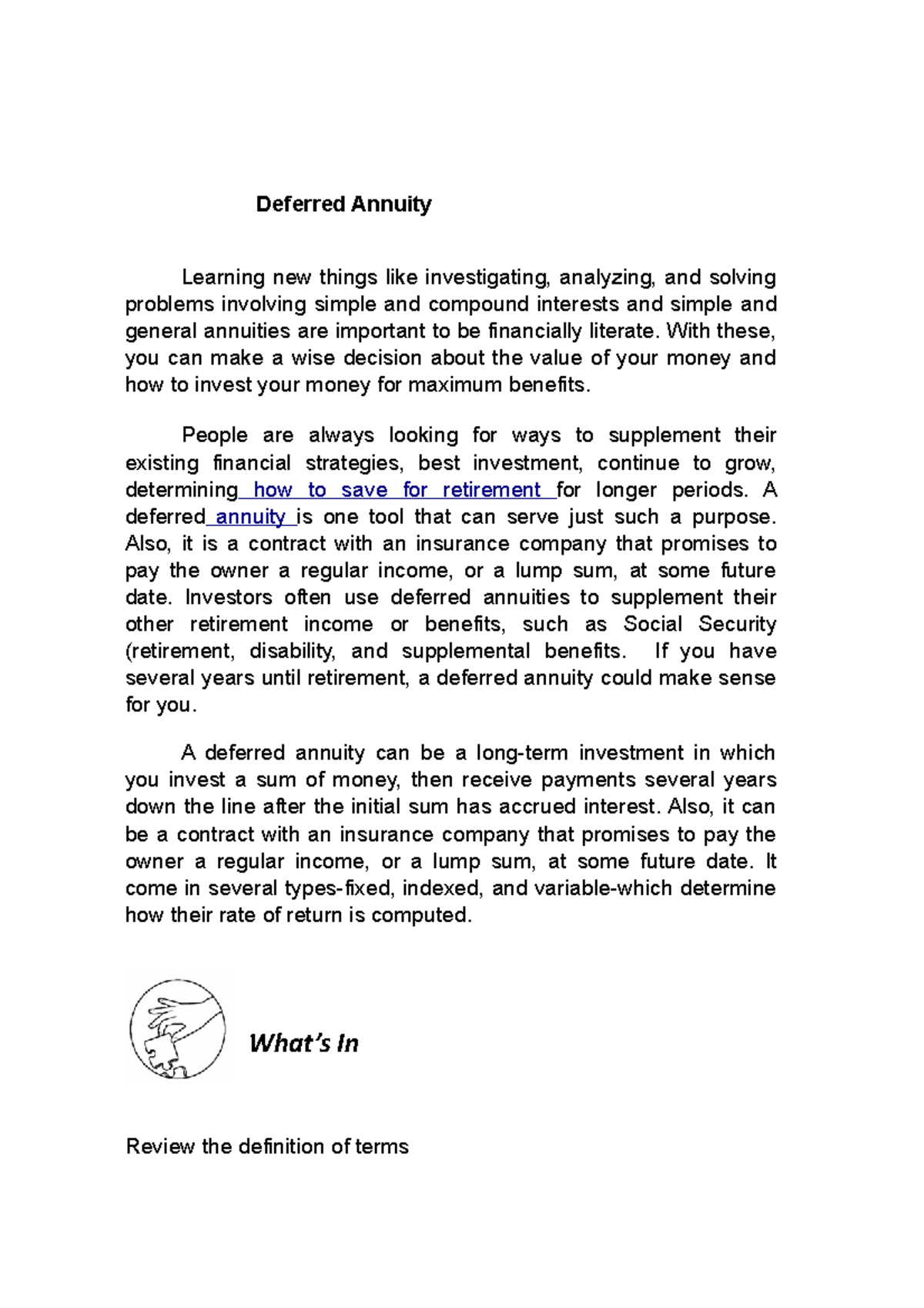 Definition of Deffered Annuity - Deferred Annuity Learning new things ...