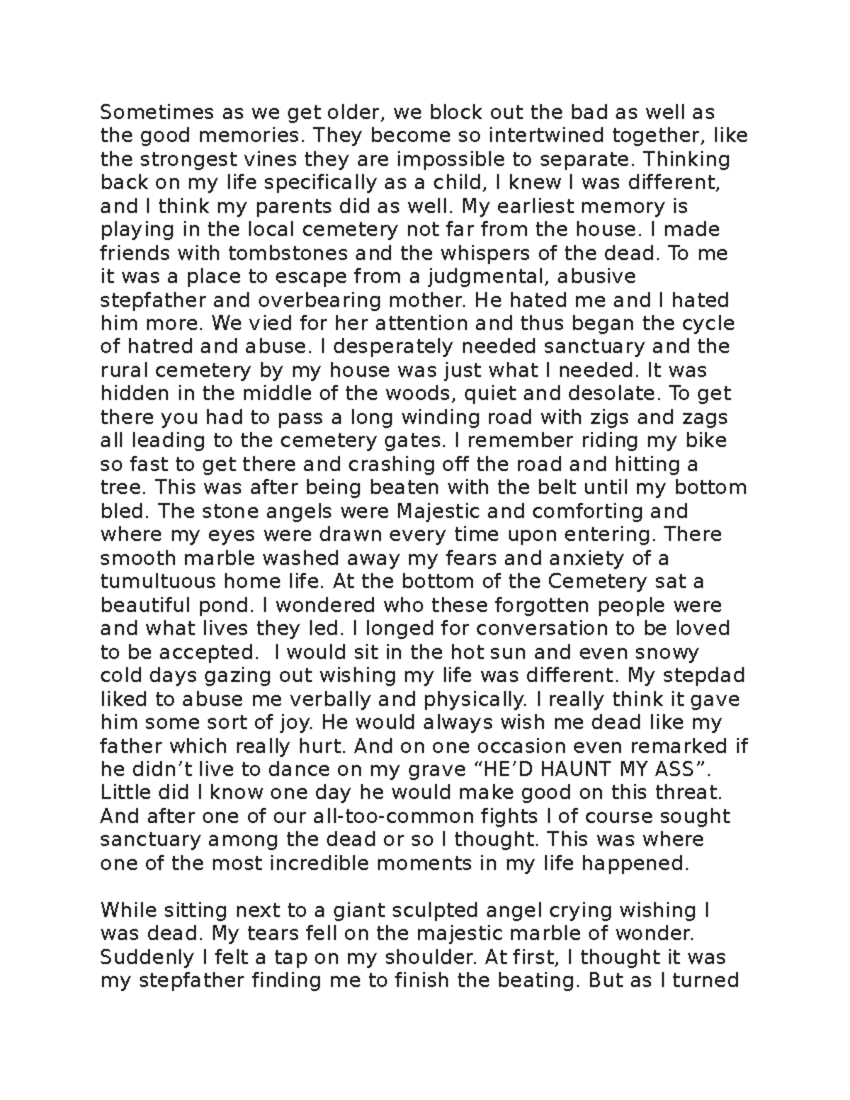 Final Draft Revision into to lit Sometimes as we get older, we