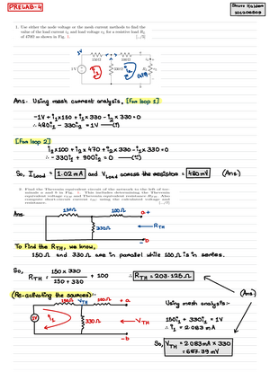 Formula sheet main V4 - ECOR FORMULA SHEET Electric current: i(t) = dq ...