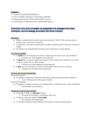 Chem Ch. 2 Lecture - chapter two typed notes - Chapter 2: The ...