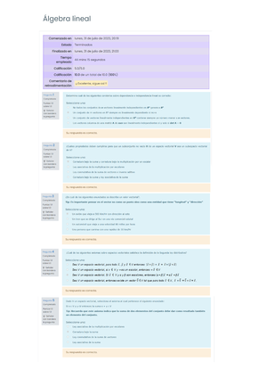 Modalidad De Exámenes Semana 5 Álgebra Lineal - 1/10/23, 16:24 ...