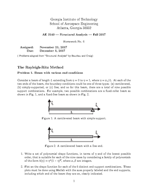 HW2Solution - Homework - AE 3145 - Studocu