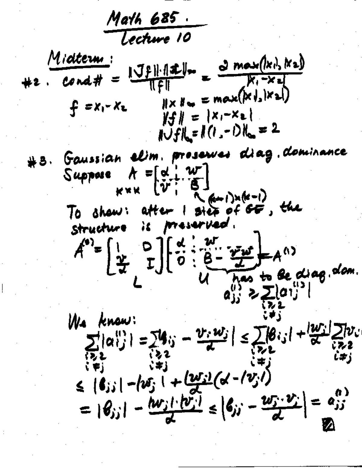 Lecture Notes, Lecture 10 - Numerical Analysis - Math 685 - /'la{A 6s ...