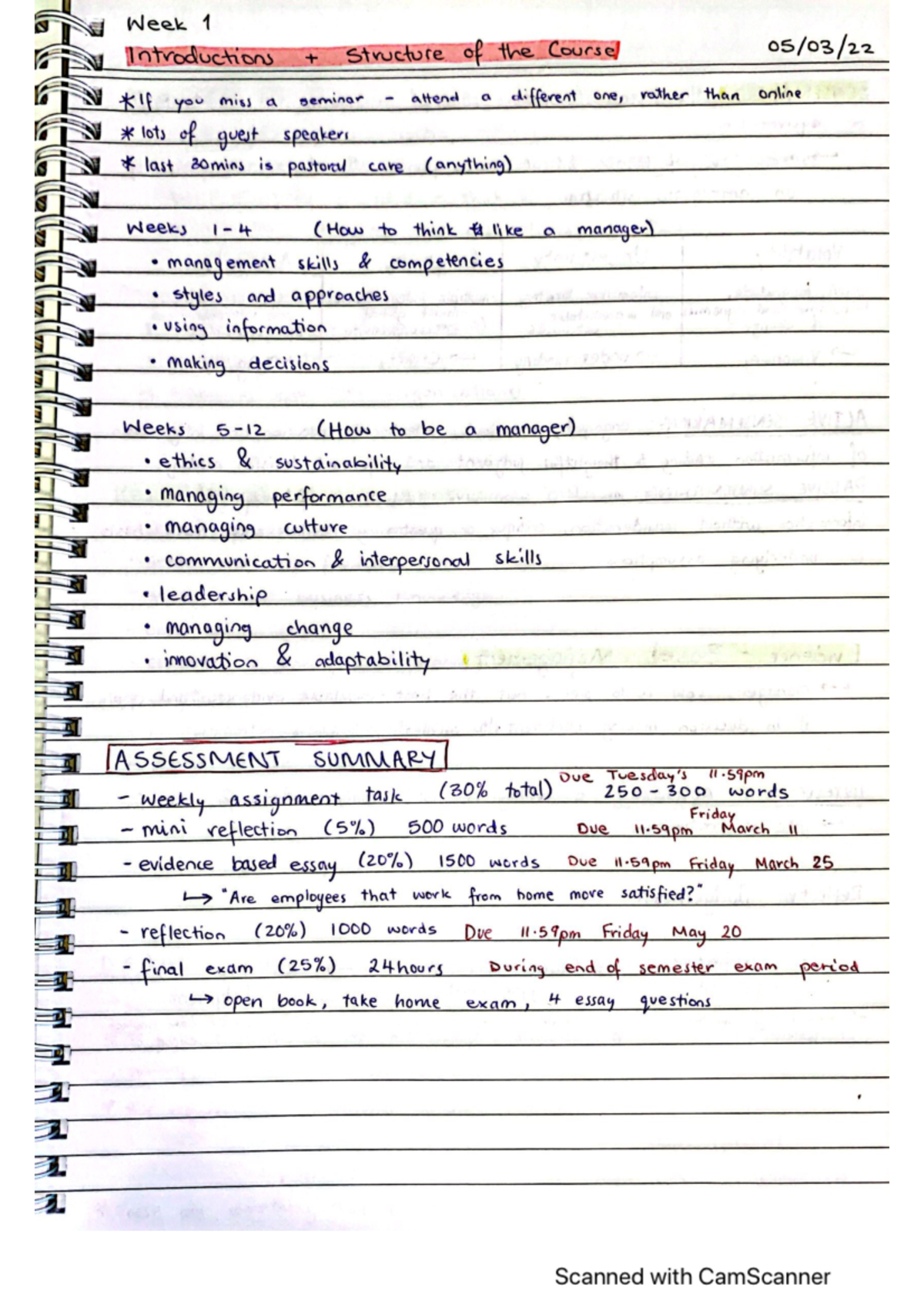 MGMT1003 notes - MGMT1003 - Studocu