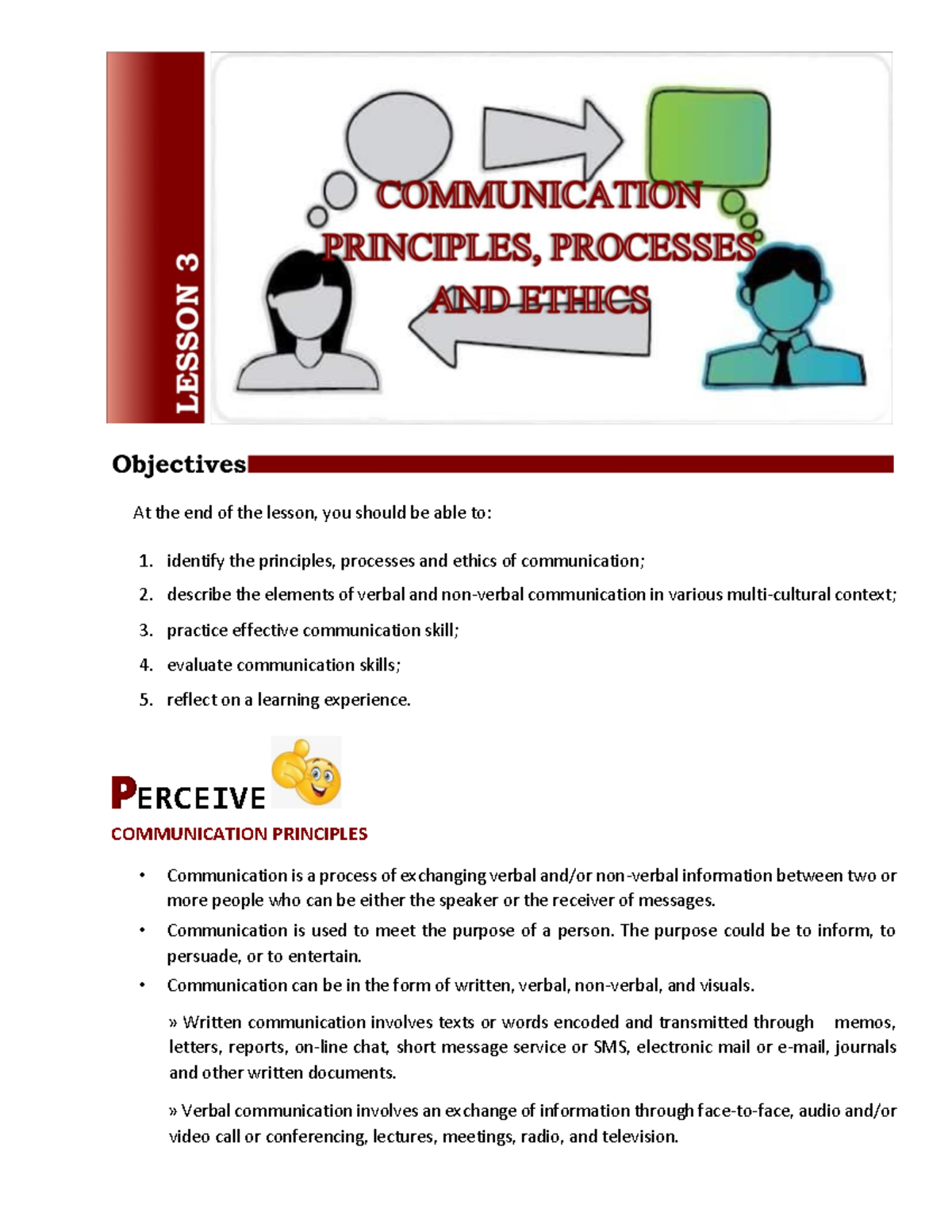 Purposive-Communication Lesson-3 - At the end of the lesson, you should ...