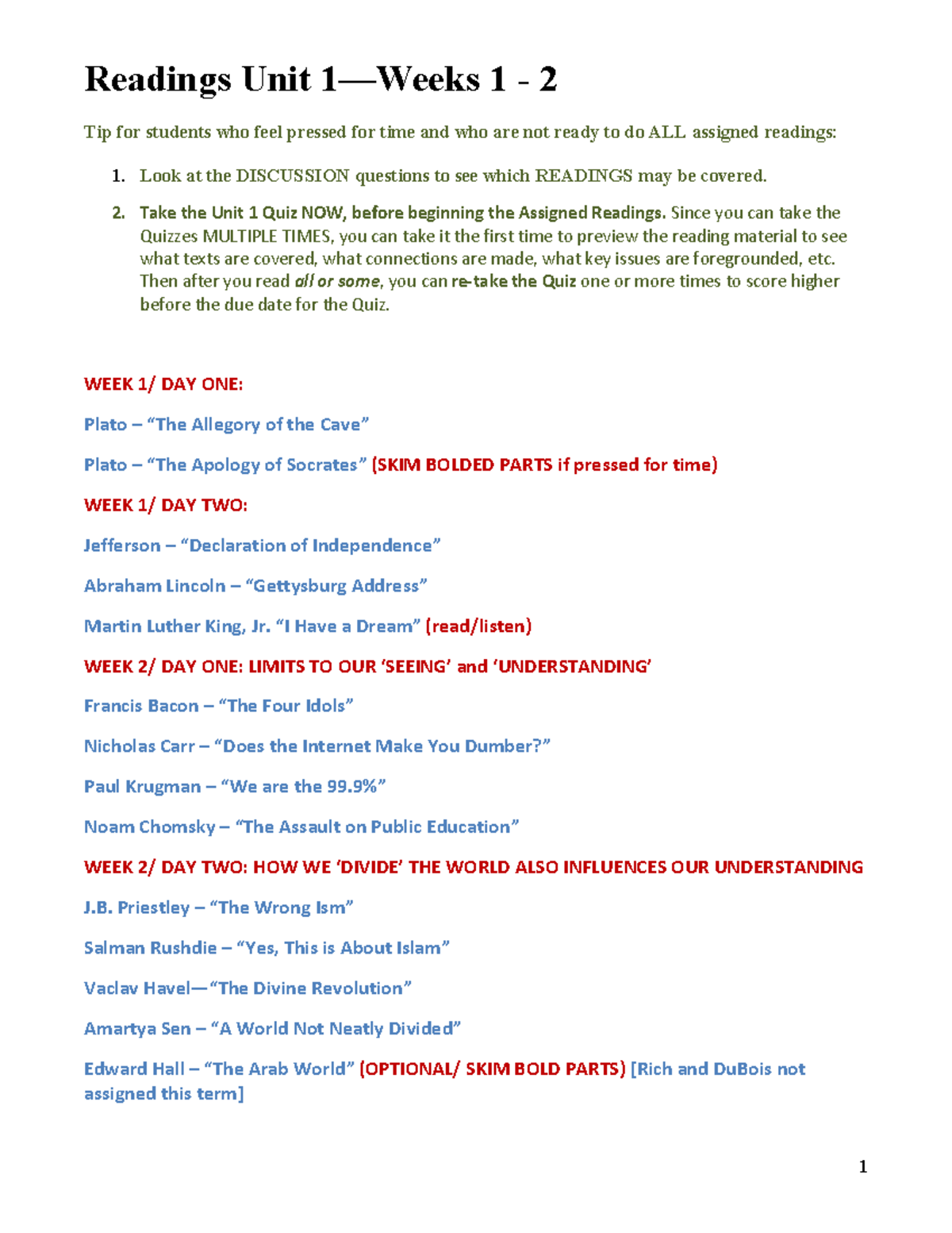 ENG+3+Readings+Unit+1+FALL Spring+Pics+PDF - Readings Unit 1—Weeks 1 ...