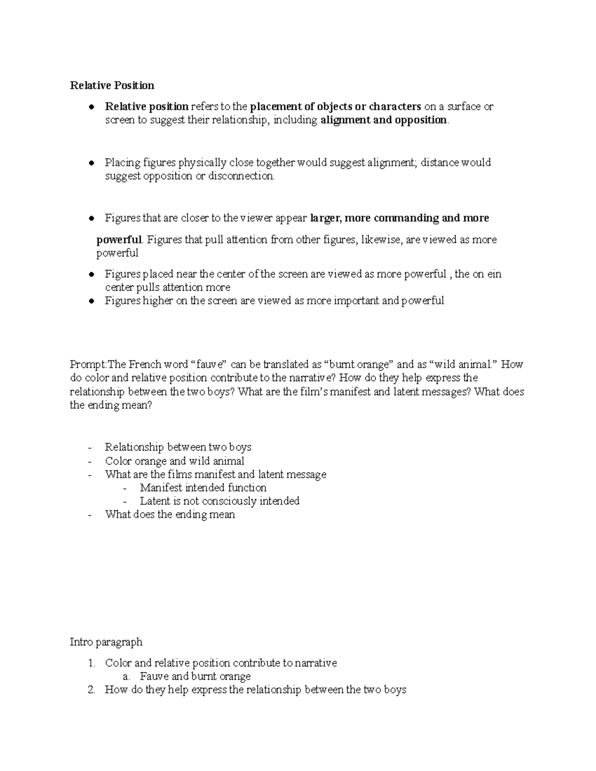 Short Film Paper Realtive Position and Color - Relative Position ...