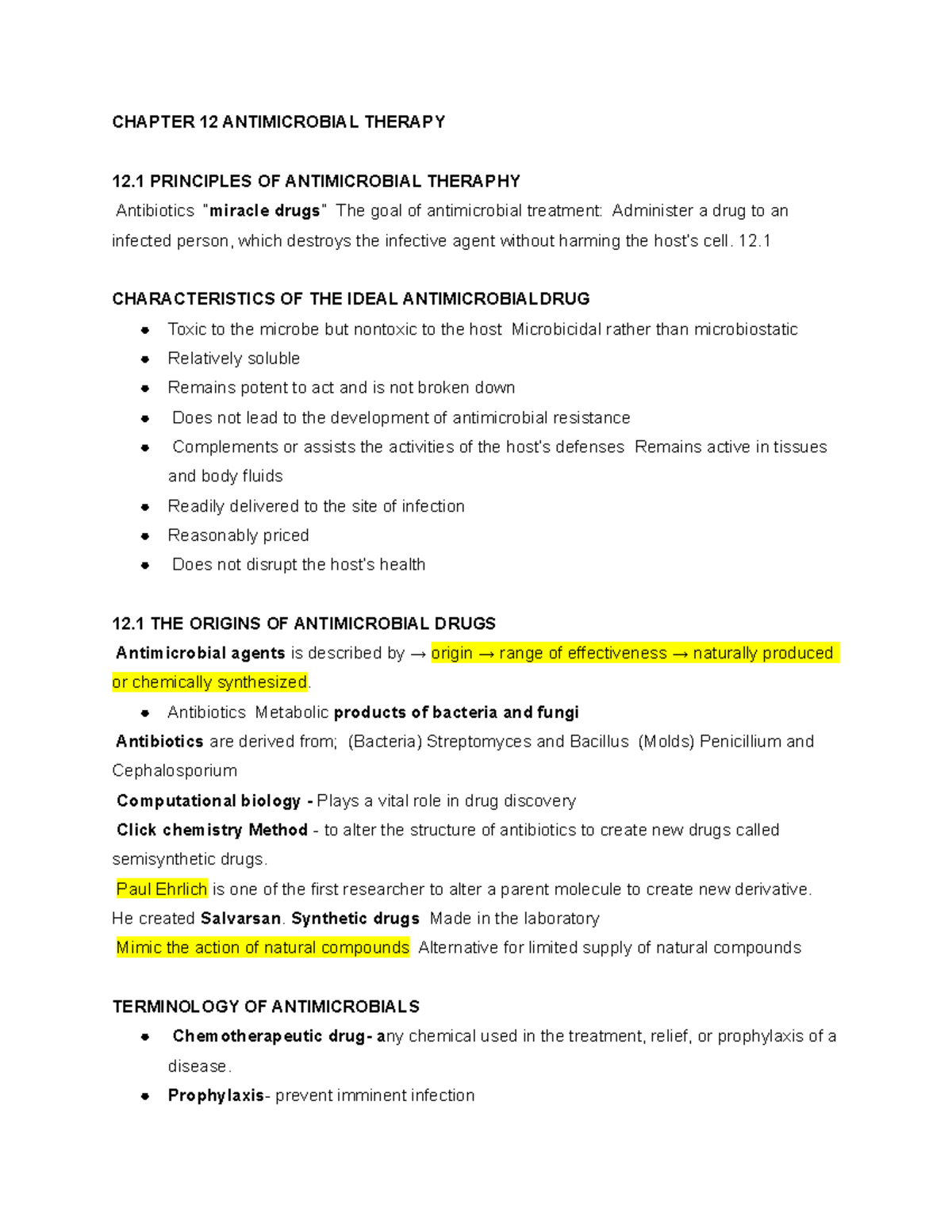 Antimicrobial Therapy - CHAPTER 12 ANTIMICROBIAL THERAPY 12 PRINCIPLES ...